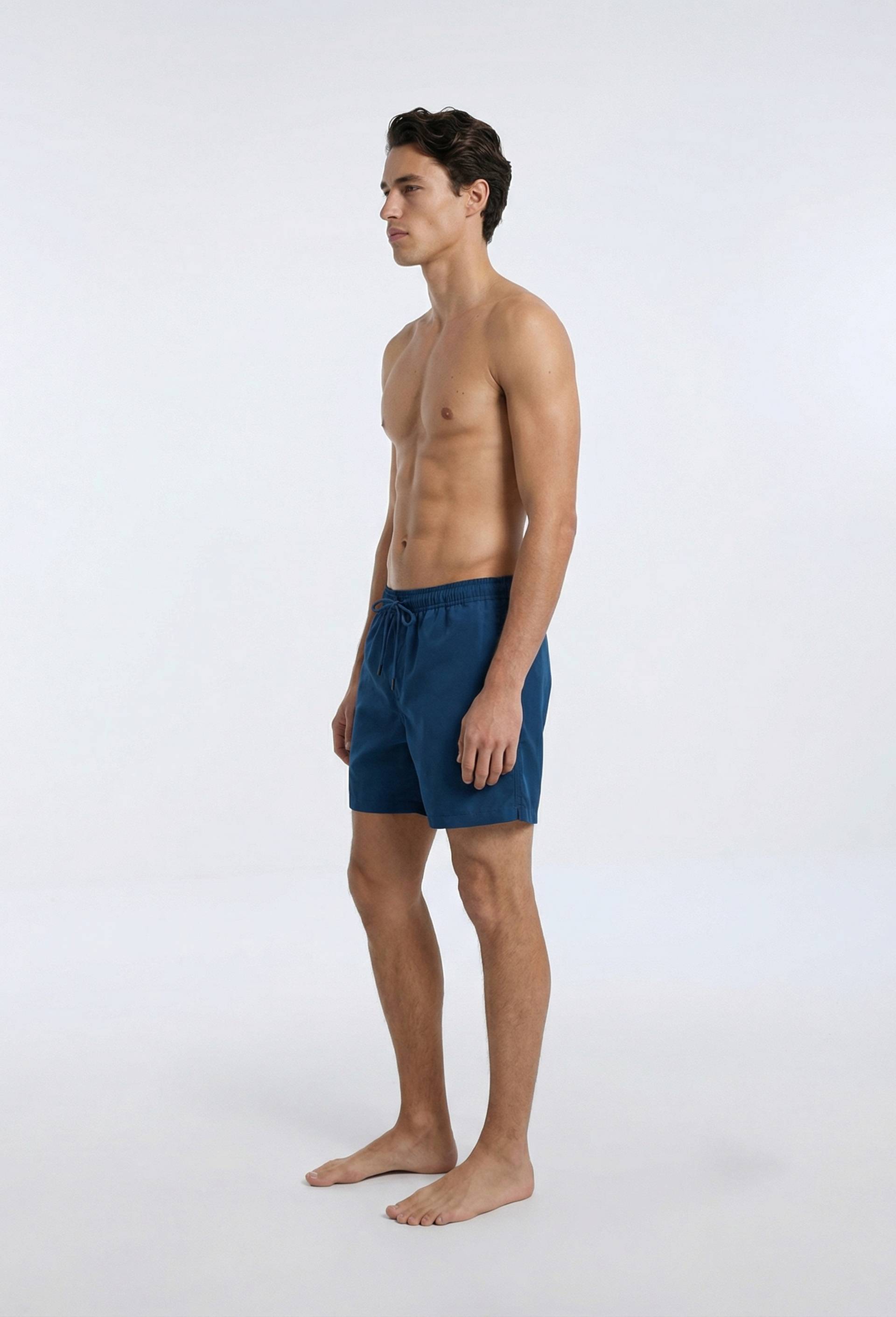 Short de bain uni, Bleu fonc&eacute;, large image number 3