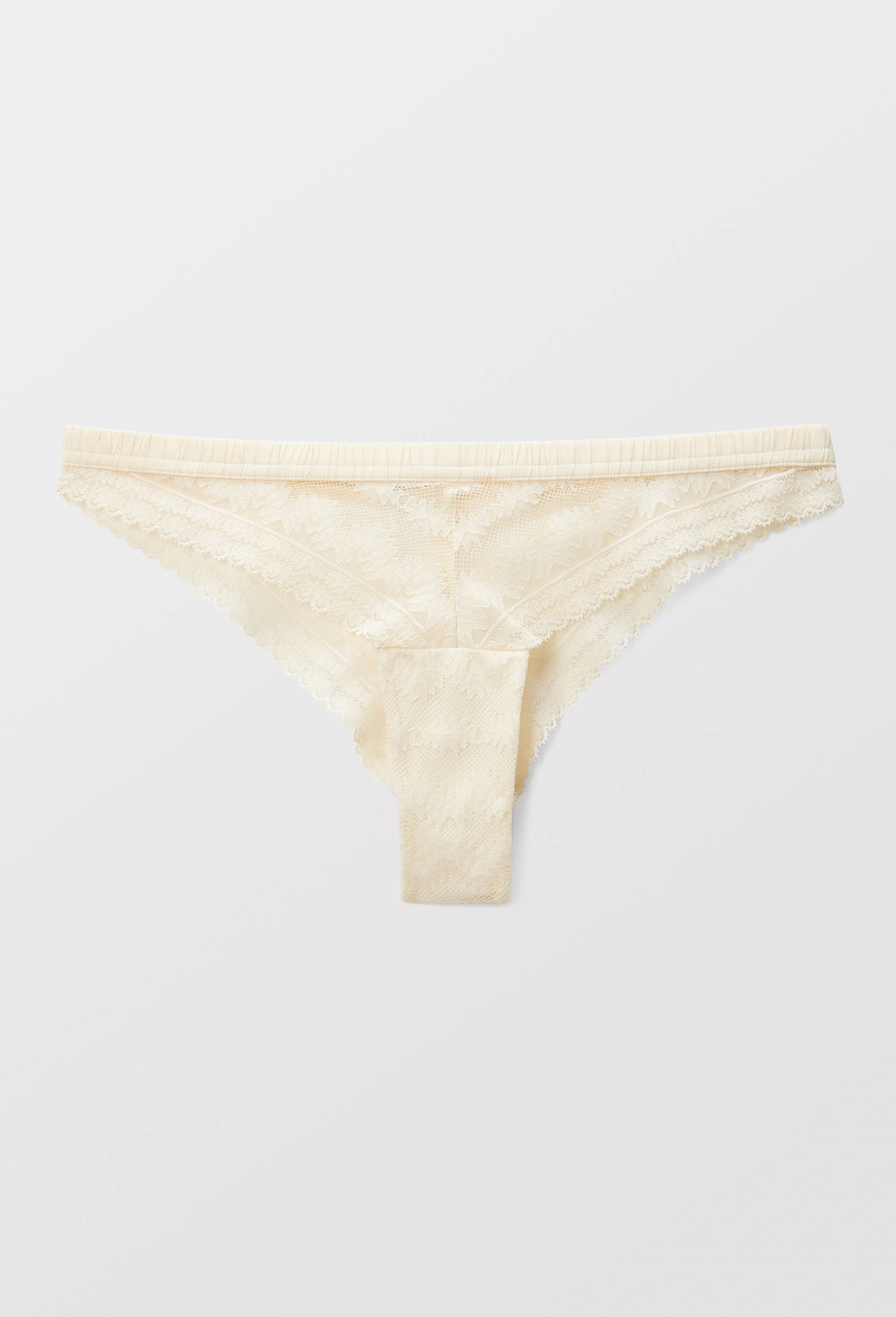 Tanga IMANY en dentelle, Beige clair, large image number 2