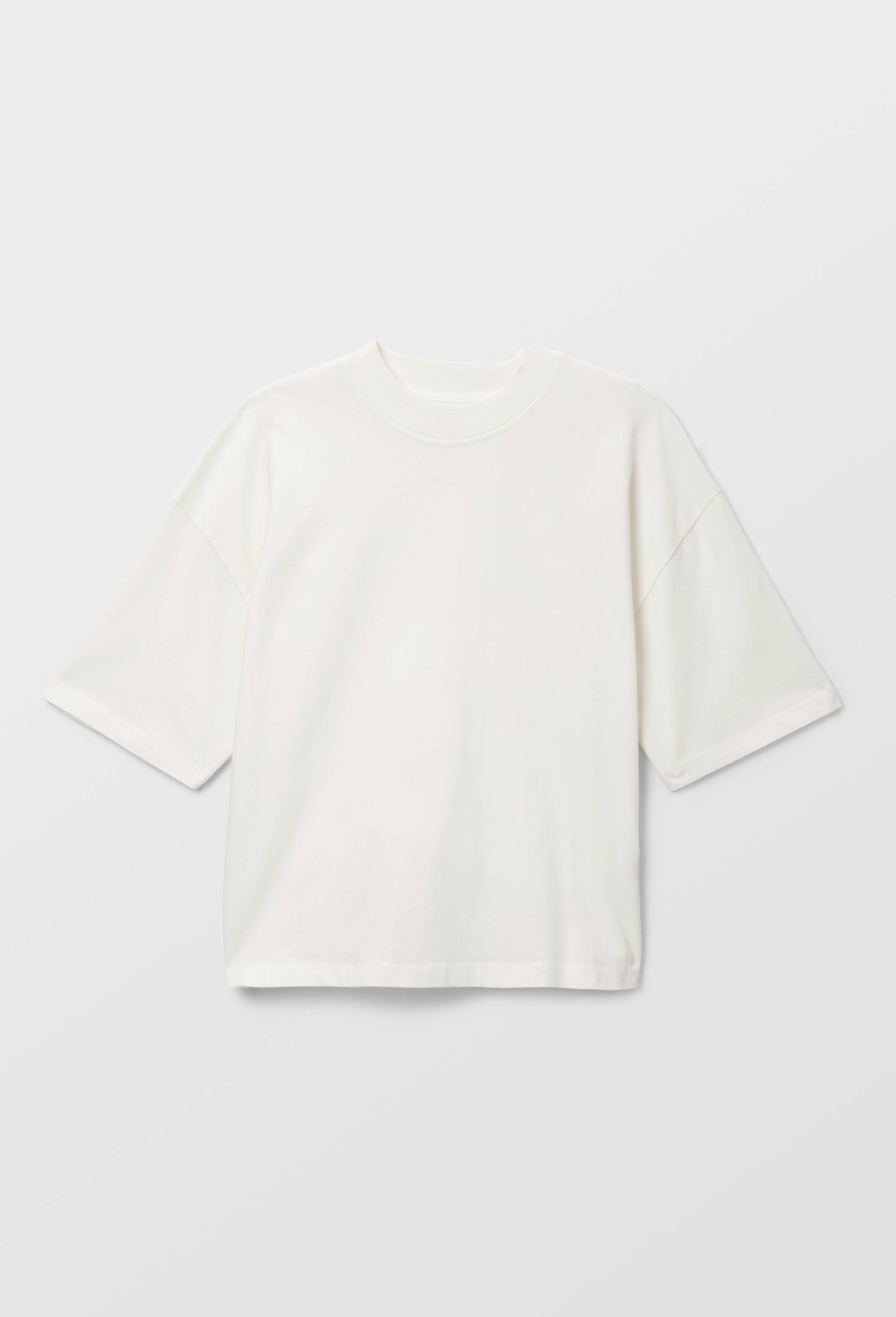 T-shirt manches courtes uni en coton BIO GOTS, Ecru, large image number 2.0