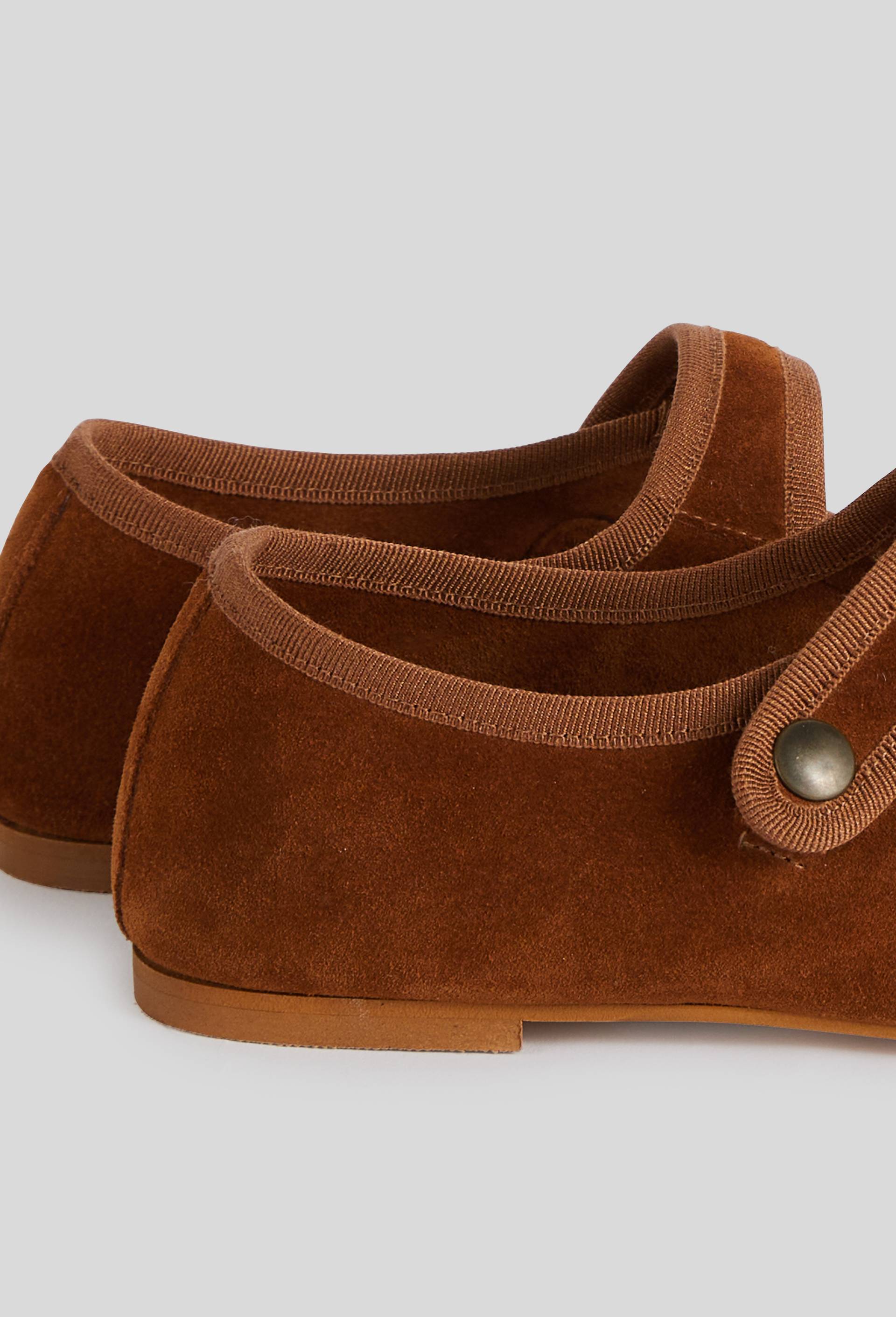 Babies Monoprix Ballerines Babies En Cuir BRUN Pour Femme MONOPRIX