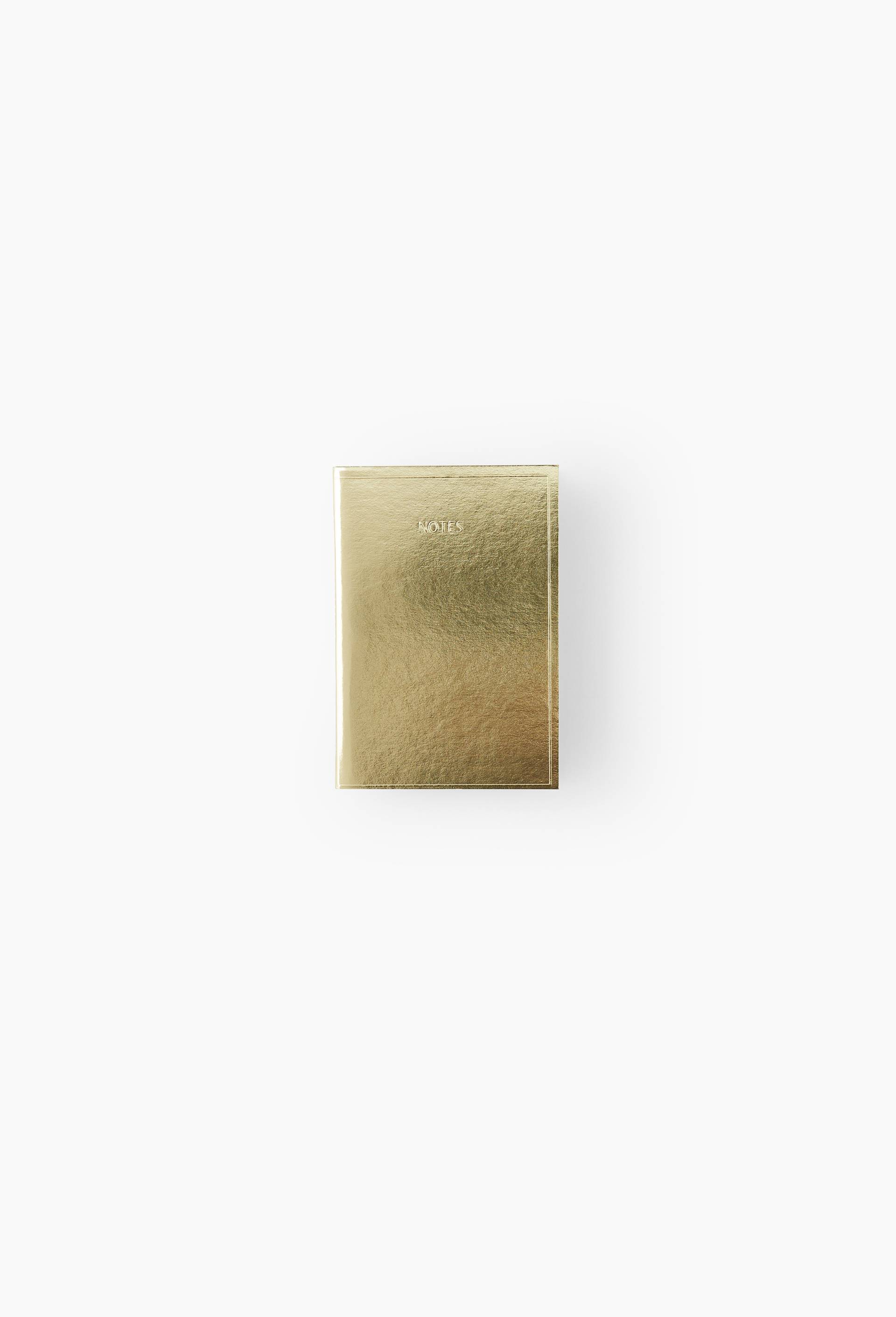 Carnet A6, lign&eacute;, 48 pages, Or, large image number 0
