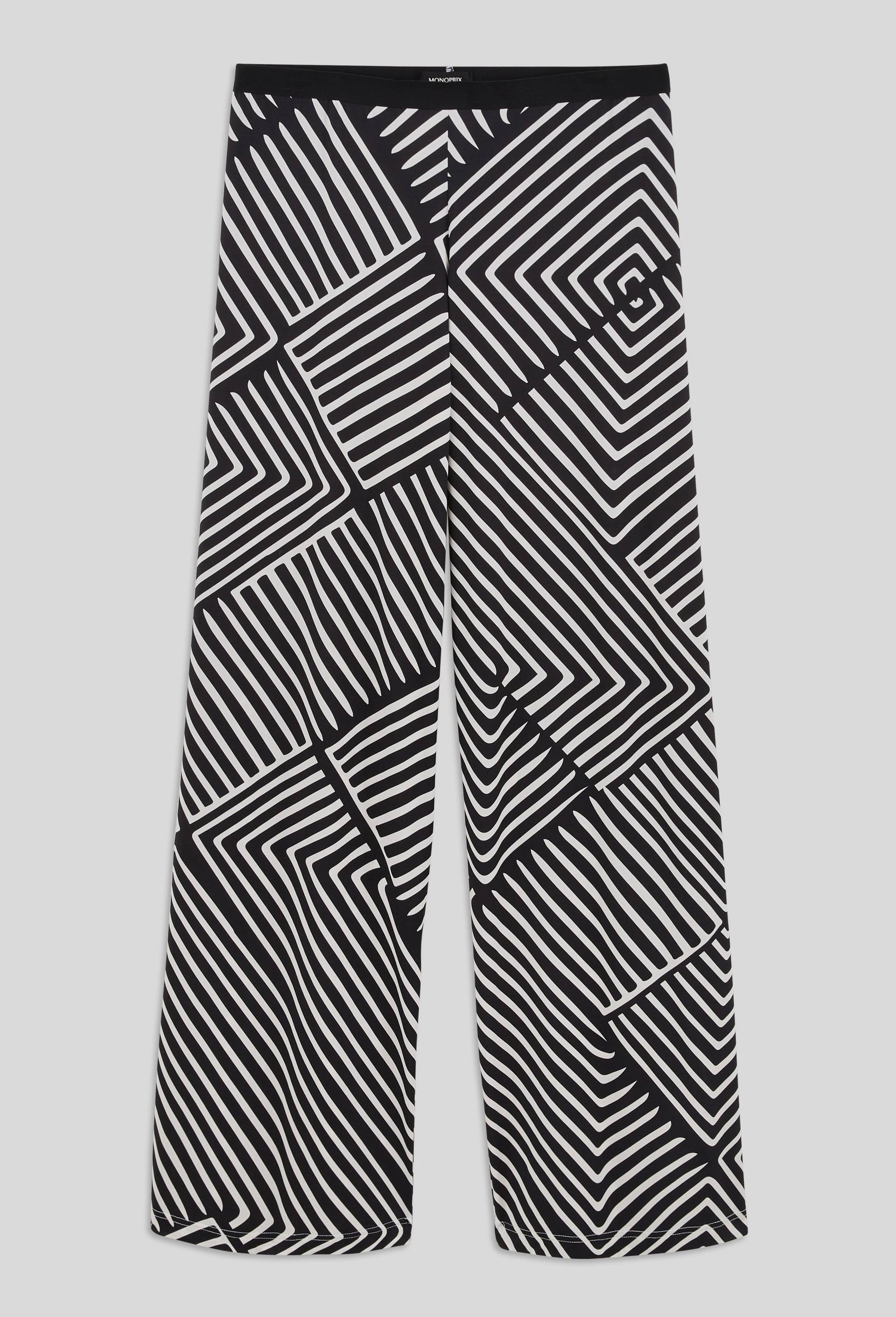 Pantalon de plage imprim&eacute;, Noir, large image number 2.0
