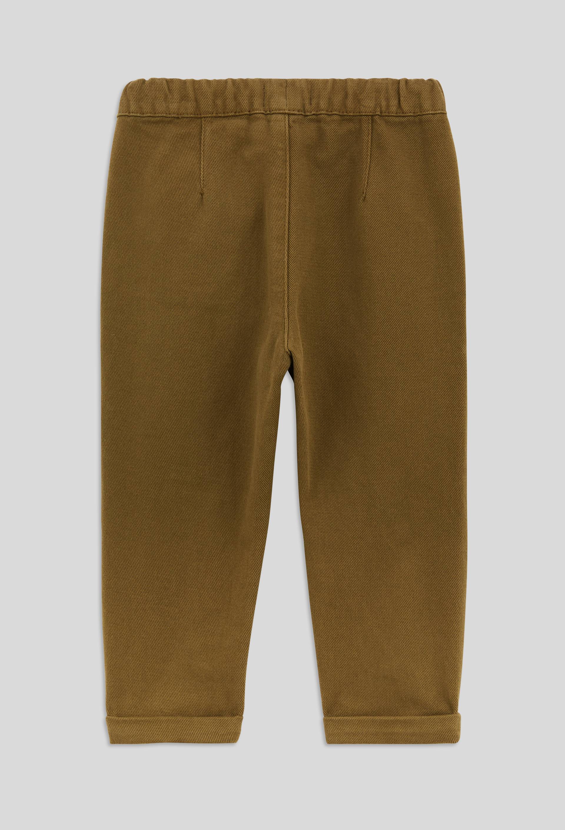 Pantalon uni en twill, certifi{ Oeko-Tex, Vert fonc&eacute;, large image number 1