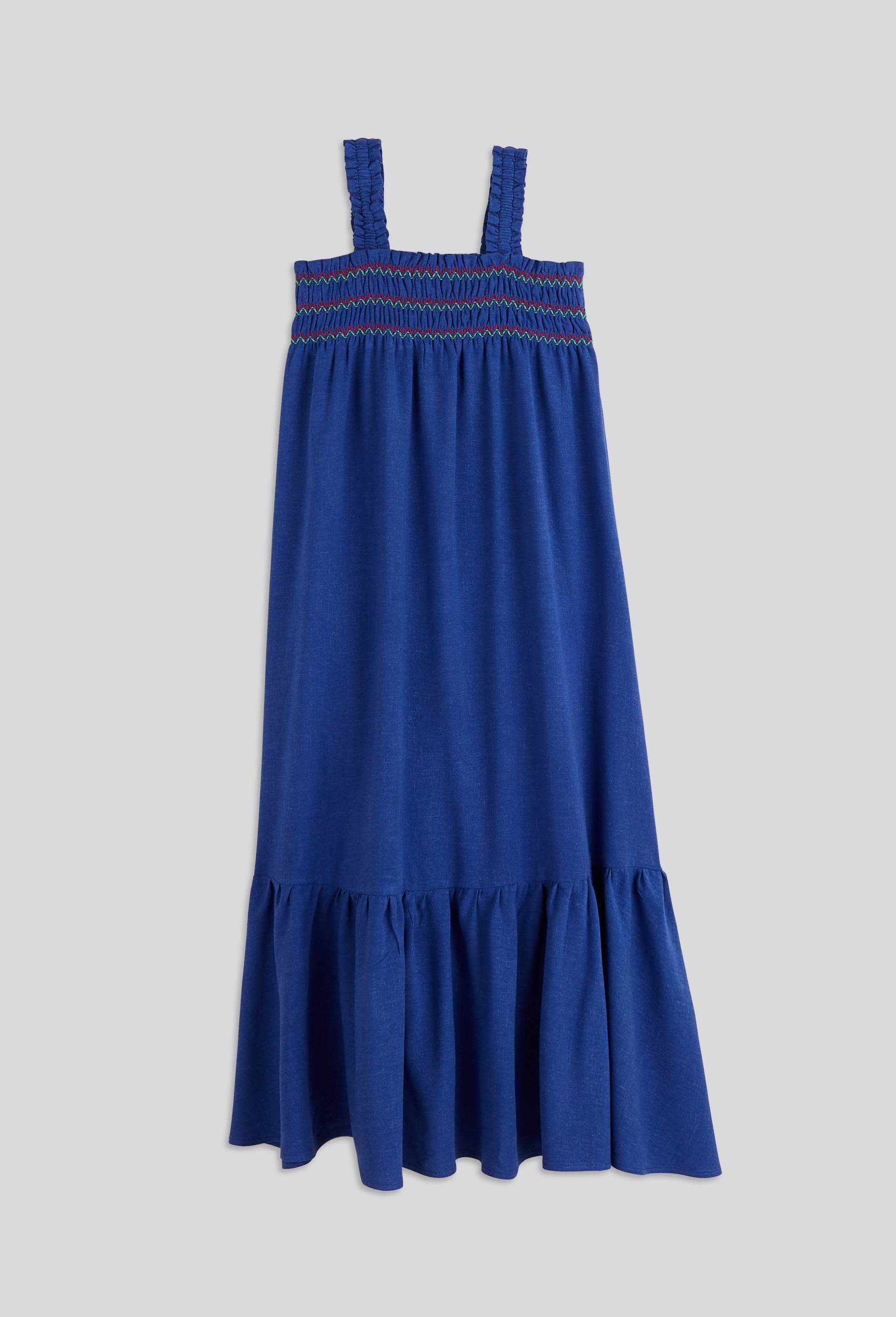 Robe unie en viscose, certifi&eacute; ECOVERO, Bleu, large image number 0