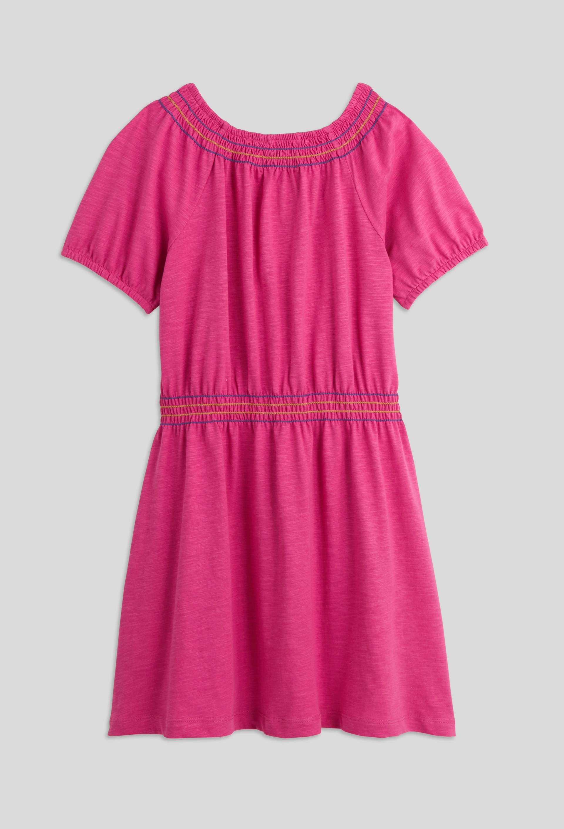 Robe unie en jersey, en coton BIO, certifié OEKO-TEX, Rose, large image number 1