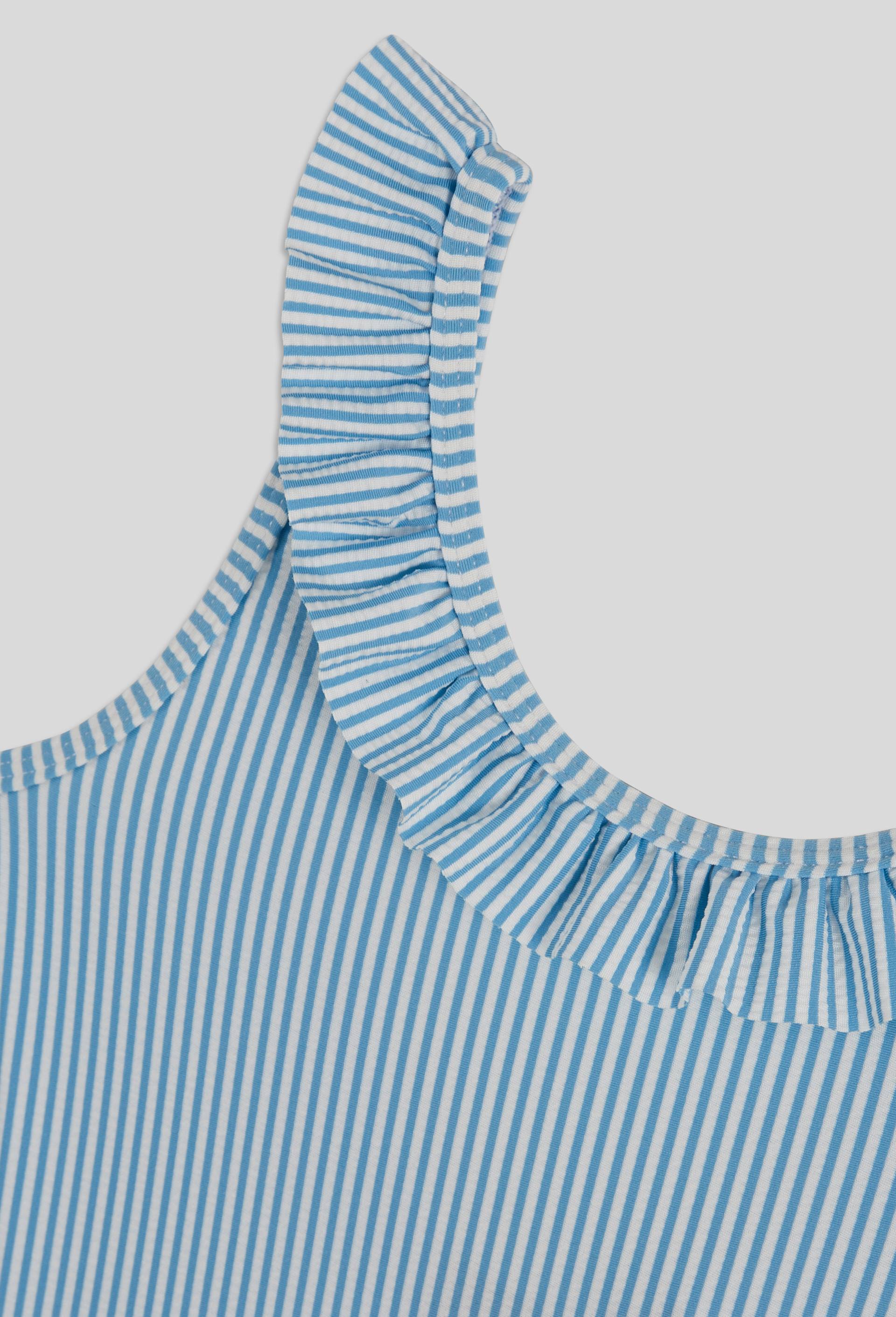 Maillot de bain 1 pi&egrave;ce ray&eacute;, Bleu, large image number 2