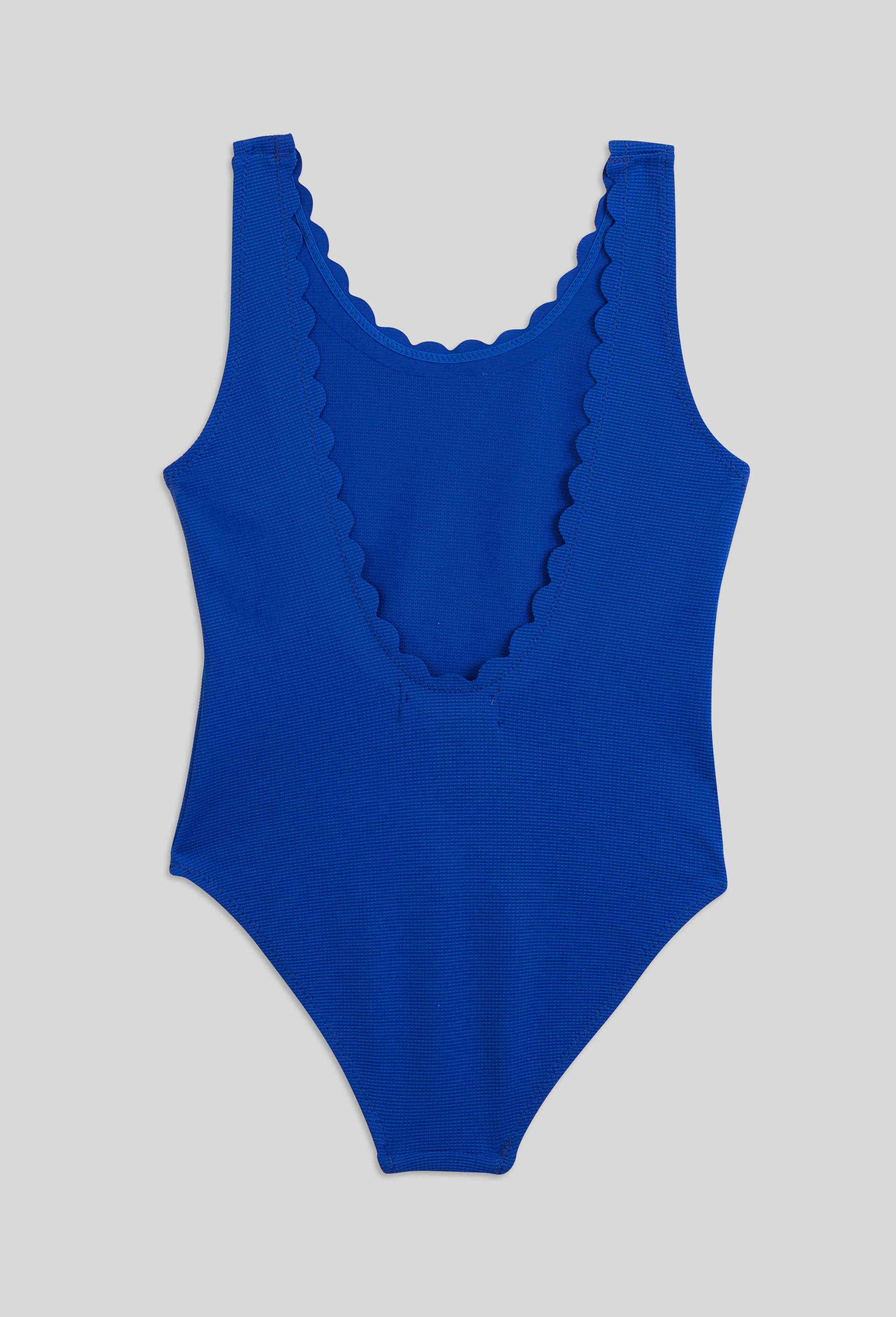 Maillot de bain 1 pi&egrave;ce uni, Bleu, large image number 1