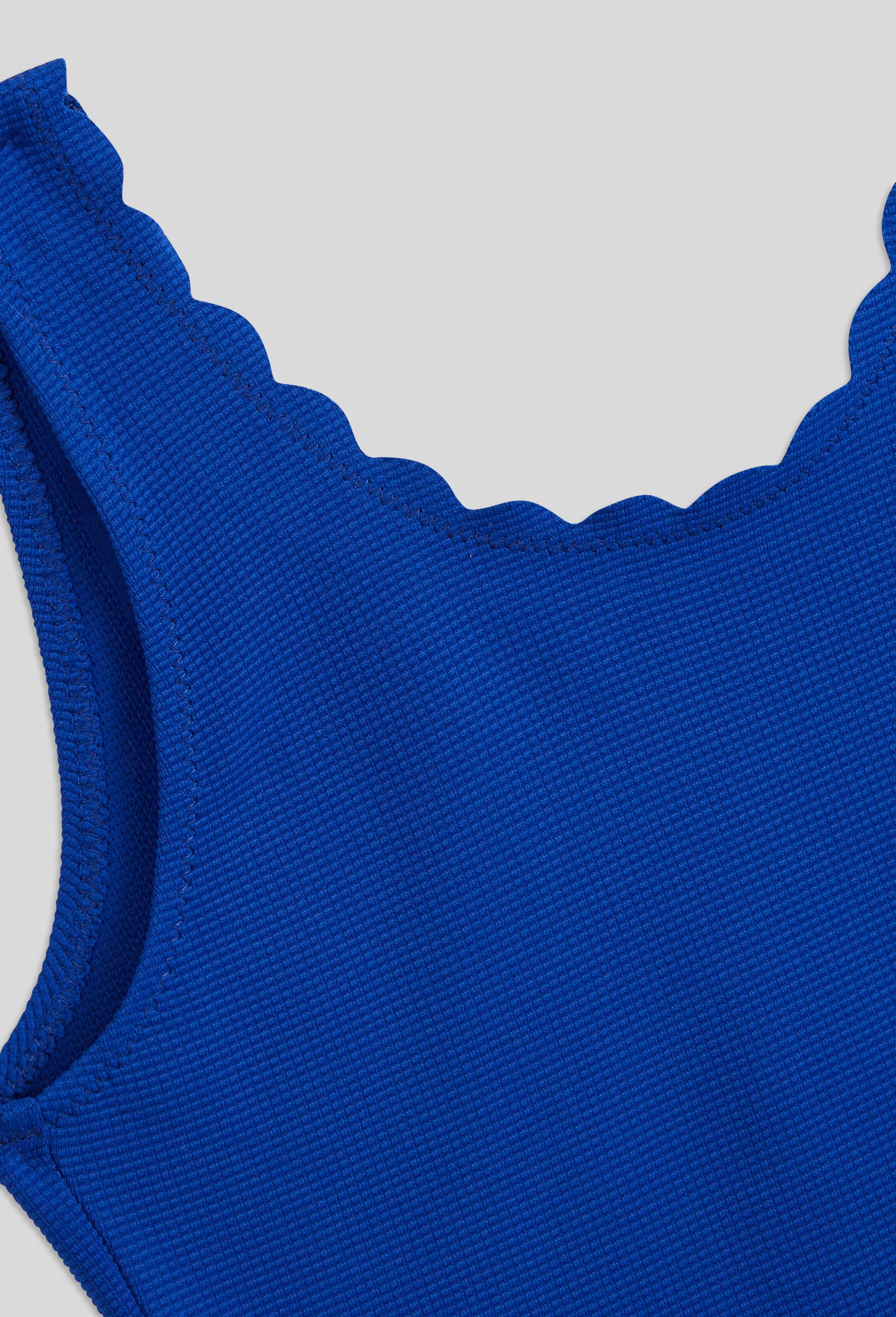 Maillot de bain 1 pi&egrave;ce uni, Bleu, large image number 2