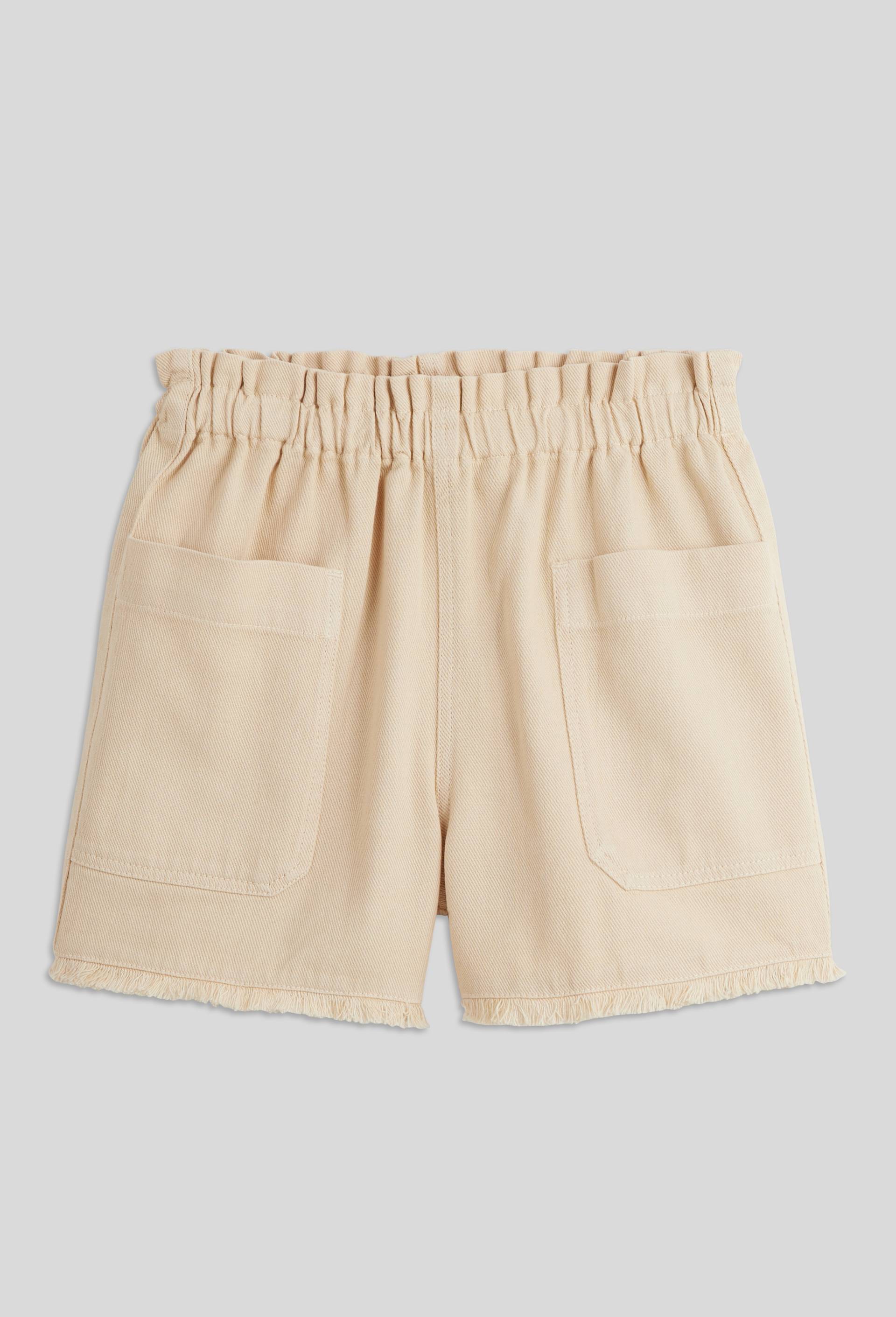 Short uni en coton twill, Jaune clair, swatch image