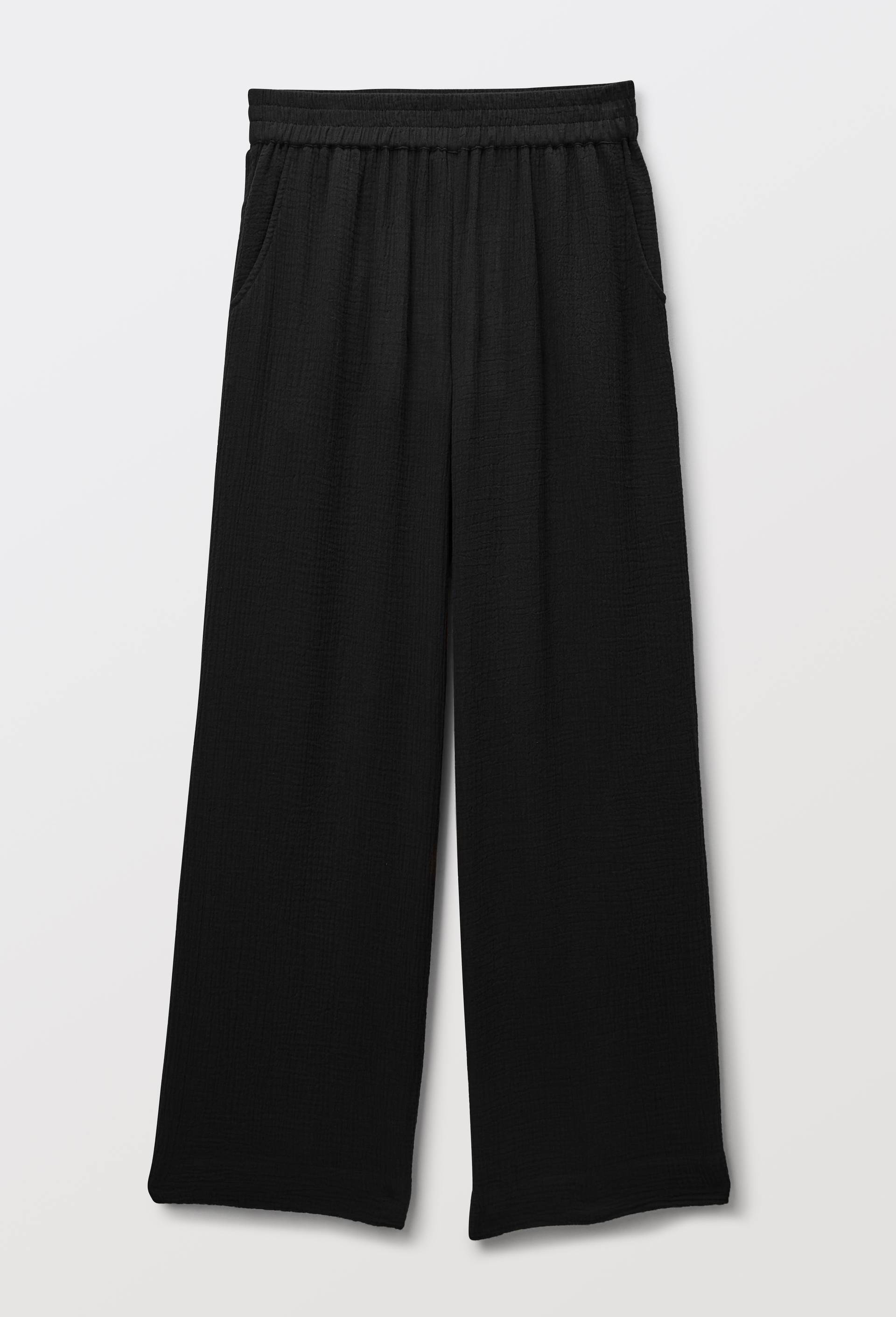 Pantalon de plage en double gaze de coton BIO GOTS, Noir, large image number 2.0