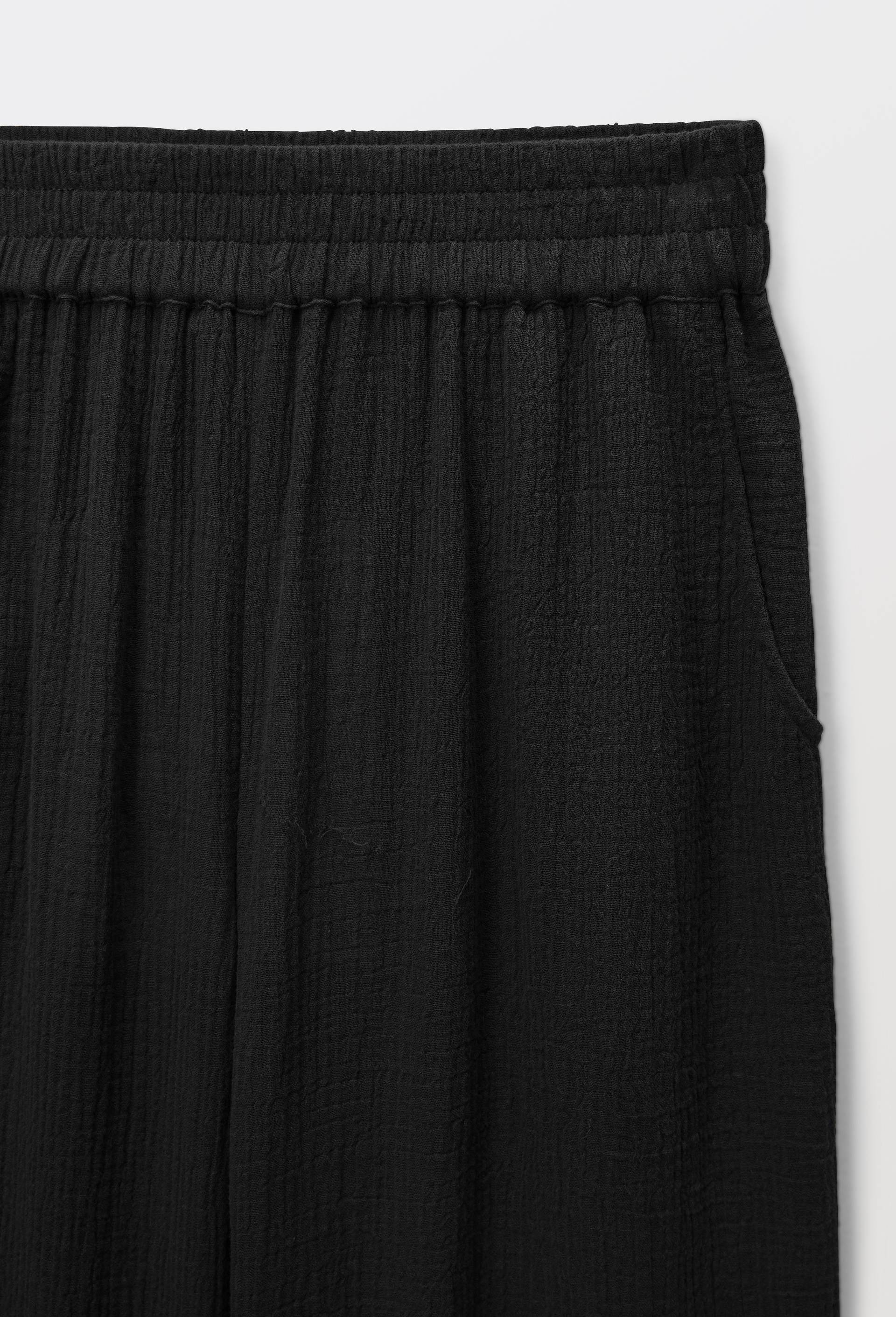 Pantalon de plage en double gaze de coton BIO GOTS, Noir, large image number 3