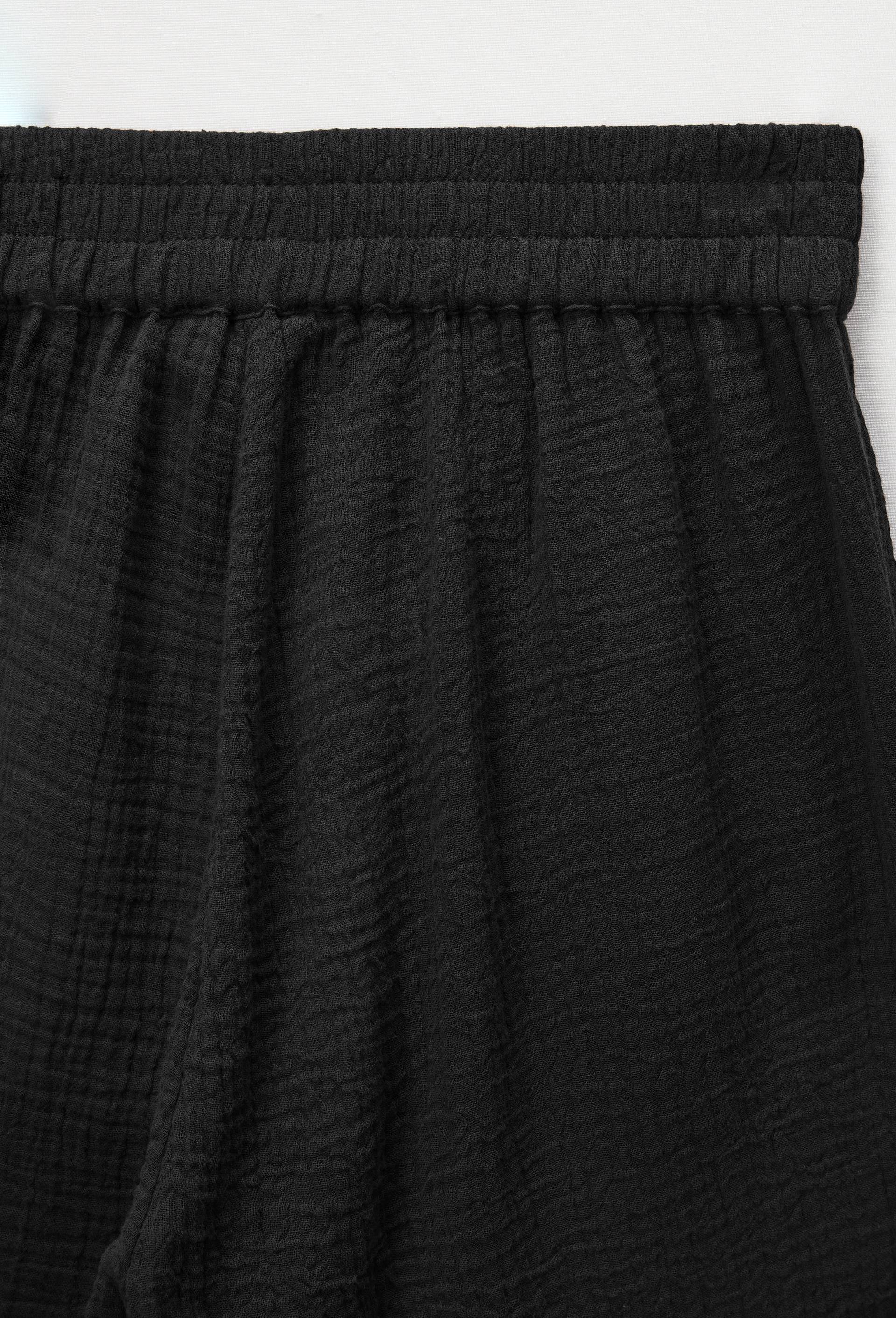 Pantalon de plage en double gaze de coton BIO GOTS, Noir, large image number 4