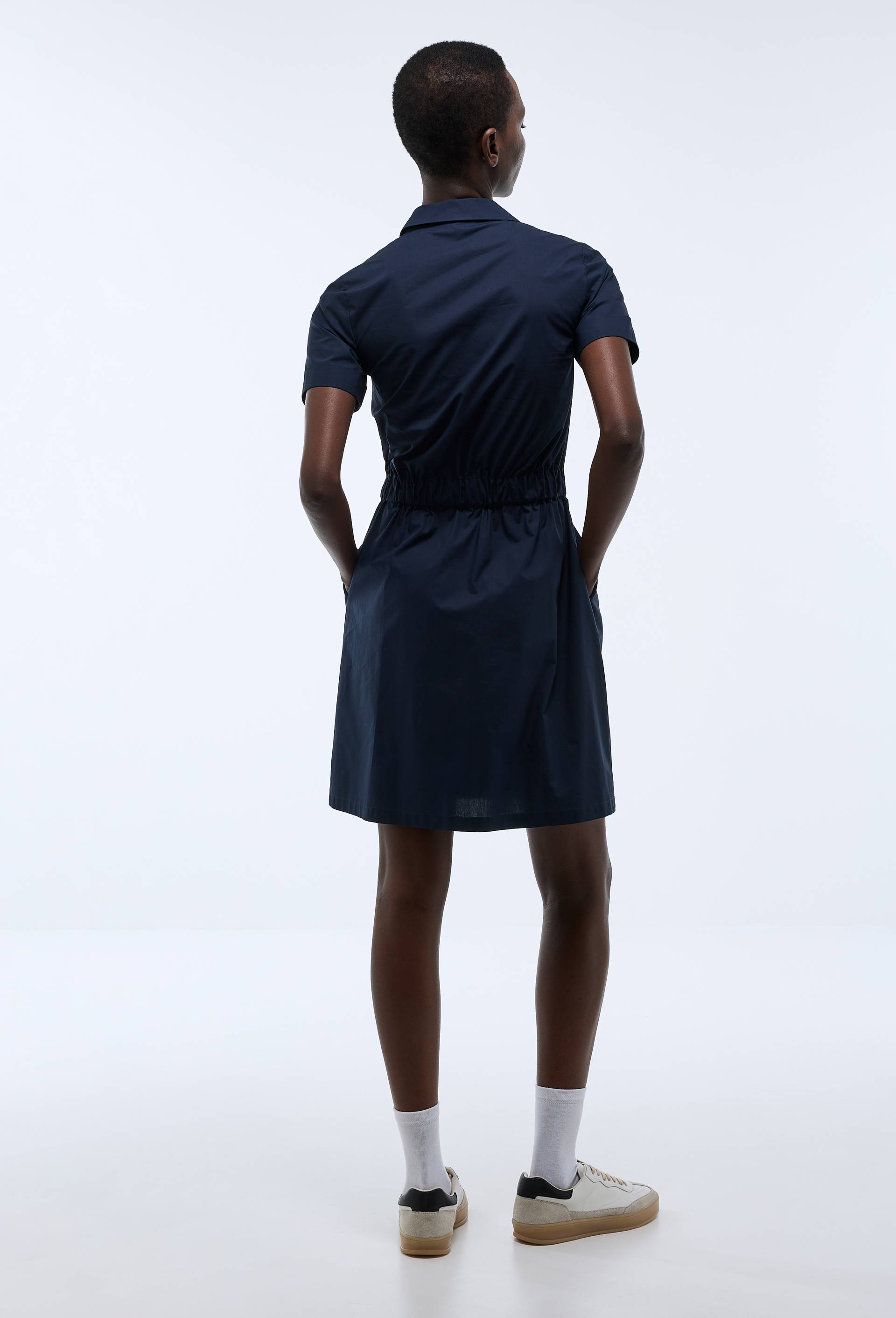 Robe de golf &agrave; manches courtes en coton, Bleu fonc&eacute;, large image number 2