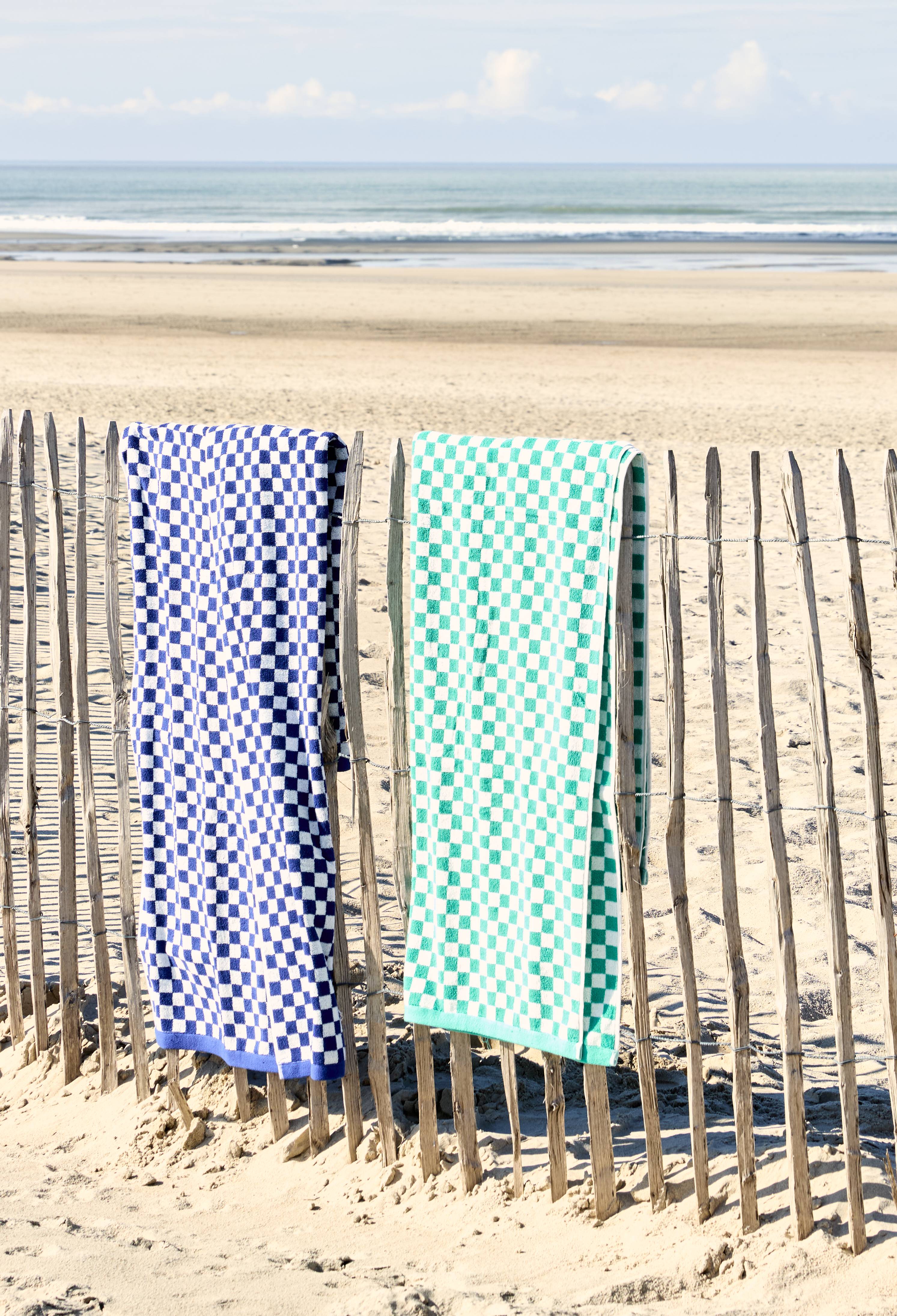 Drap de plage imprim&eacute;, 100x180cm, en coton bio, Vert, large image number 0