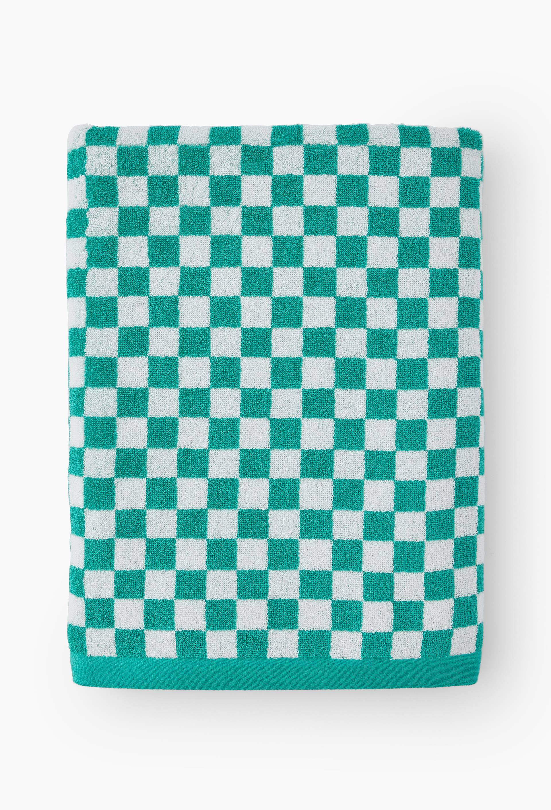 Drap de plage imprim&eacute;, 100x180cm, en coton bio, Vert, large image number 1