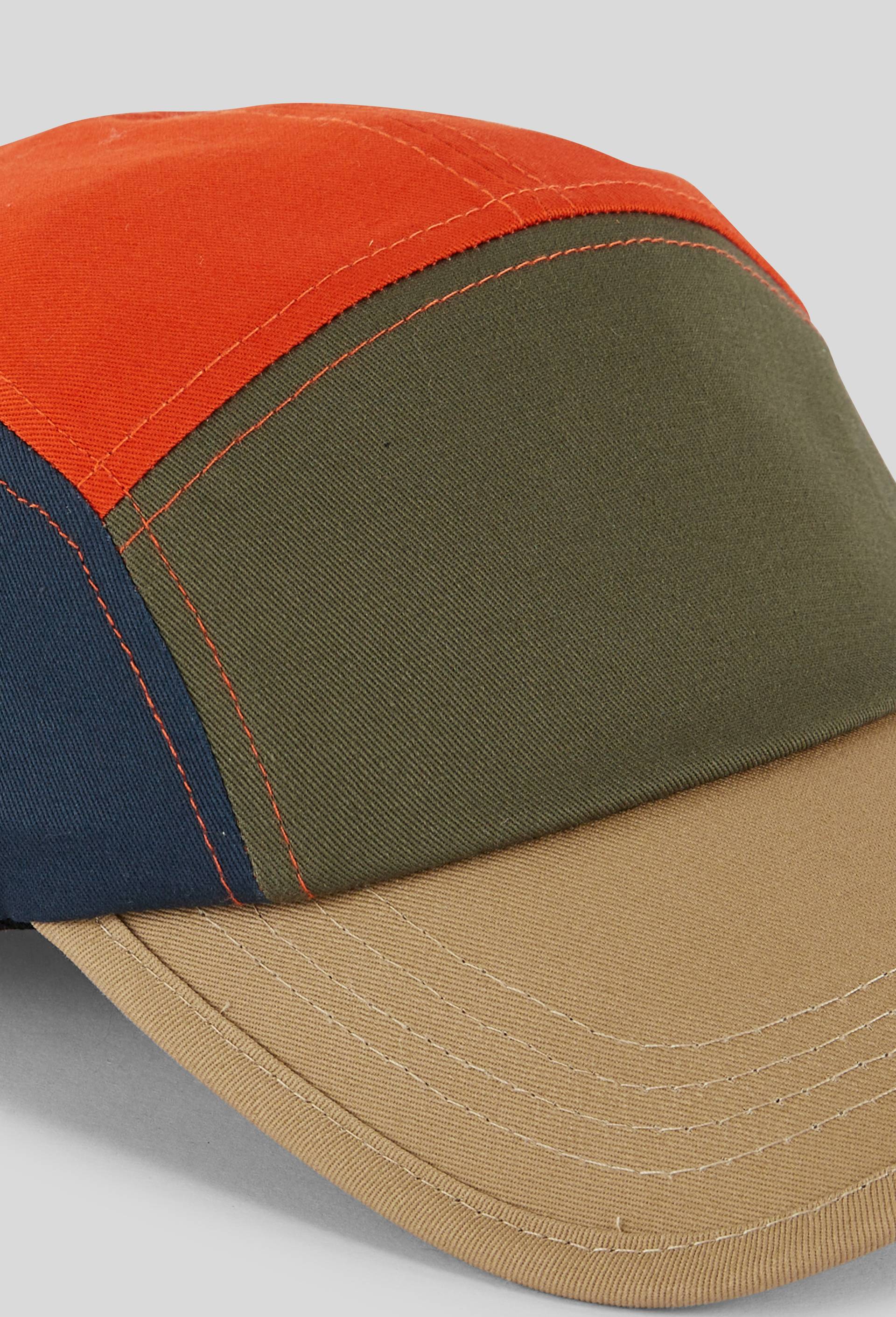 Casquette multicolore en coton, Vert fonc&eacute;, large image number 1