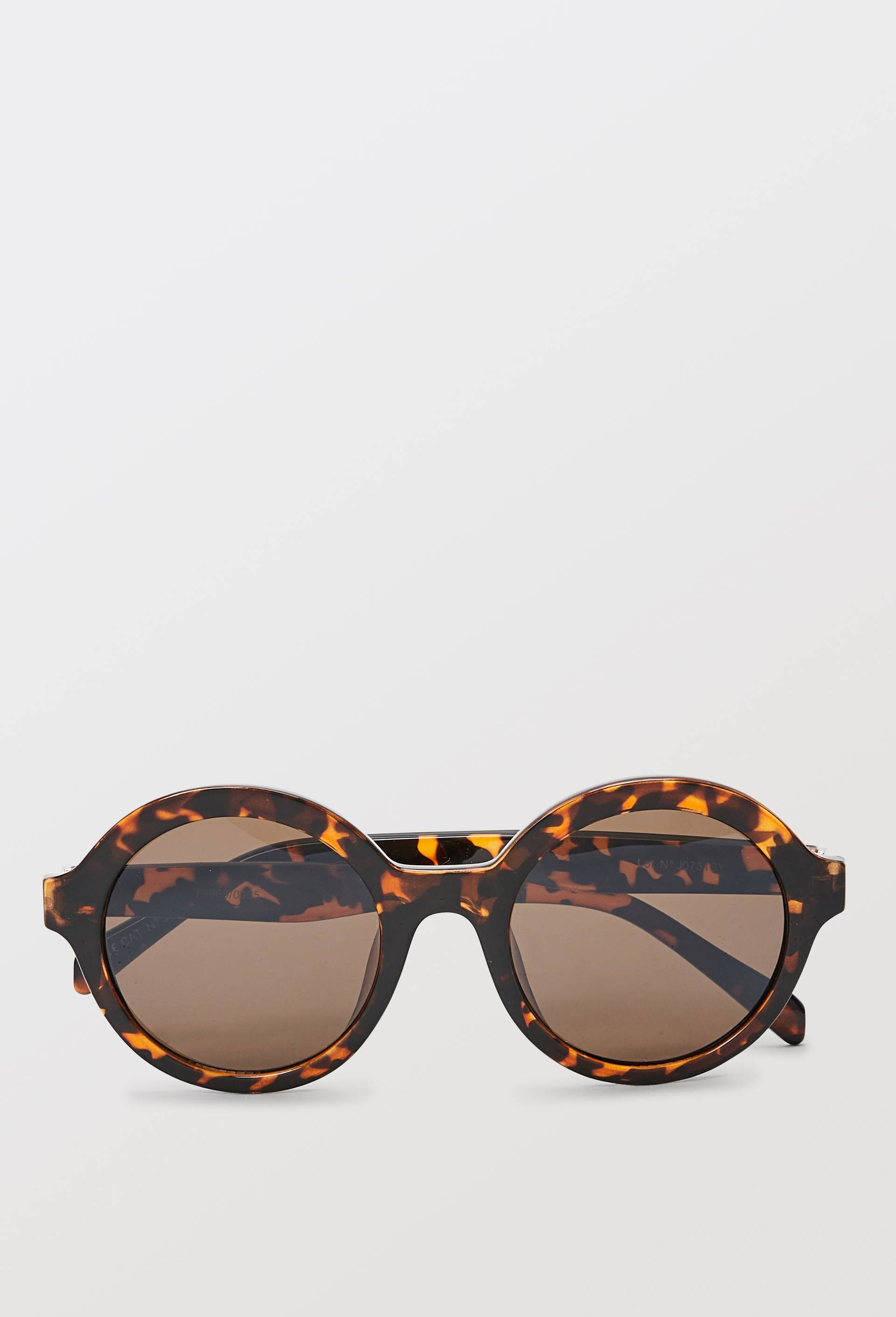 Lunettes de soleil rondes, Brun, large image number 1