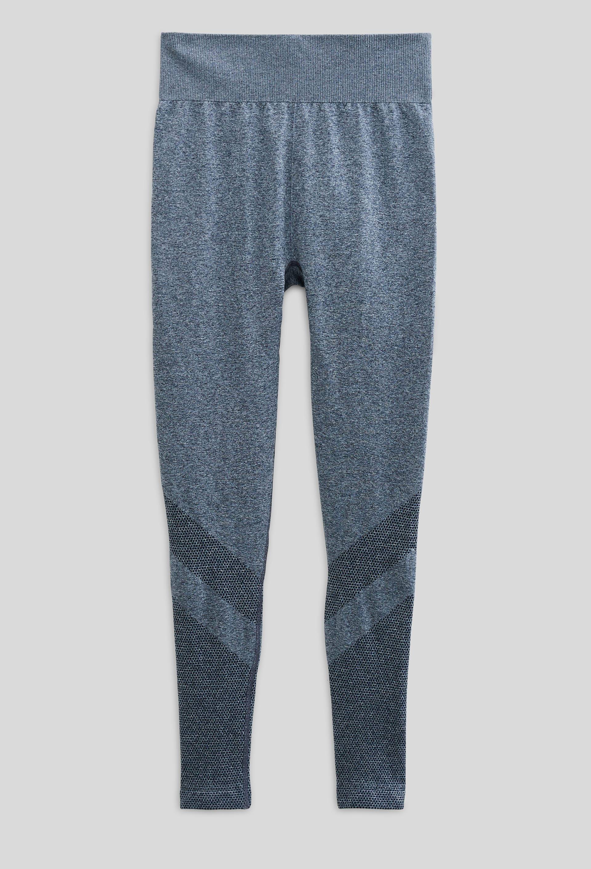 Legging de sport sans coutures avec d&eacute;tails jacquard, Gris, large image number 2