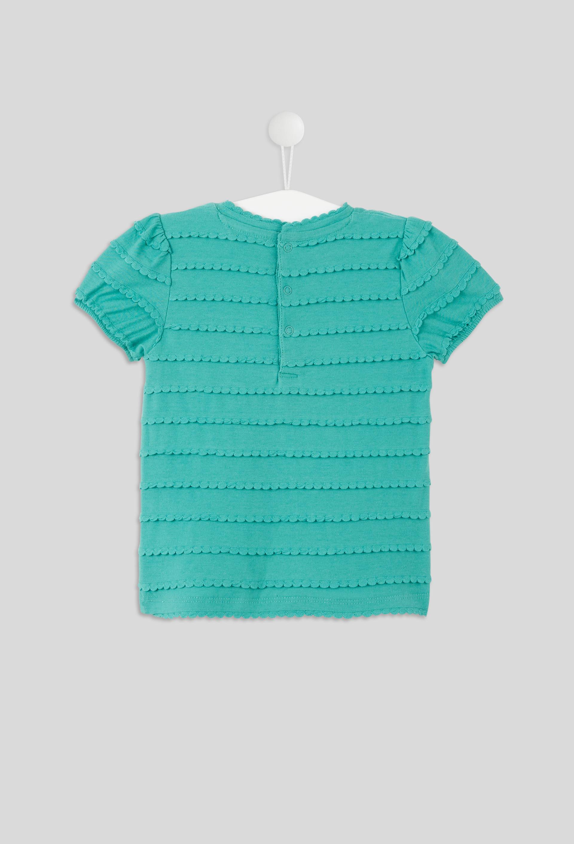 T-shirt manches courtes fantaisie en coton BIO GOTS, Vert, large image number 1