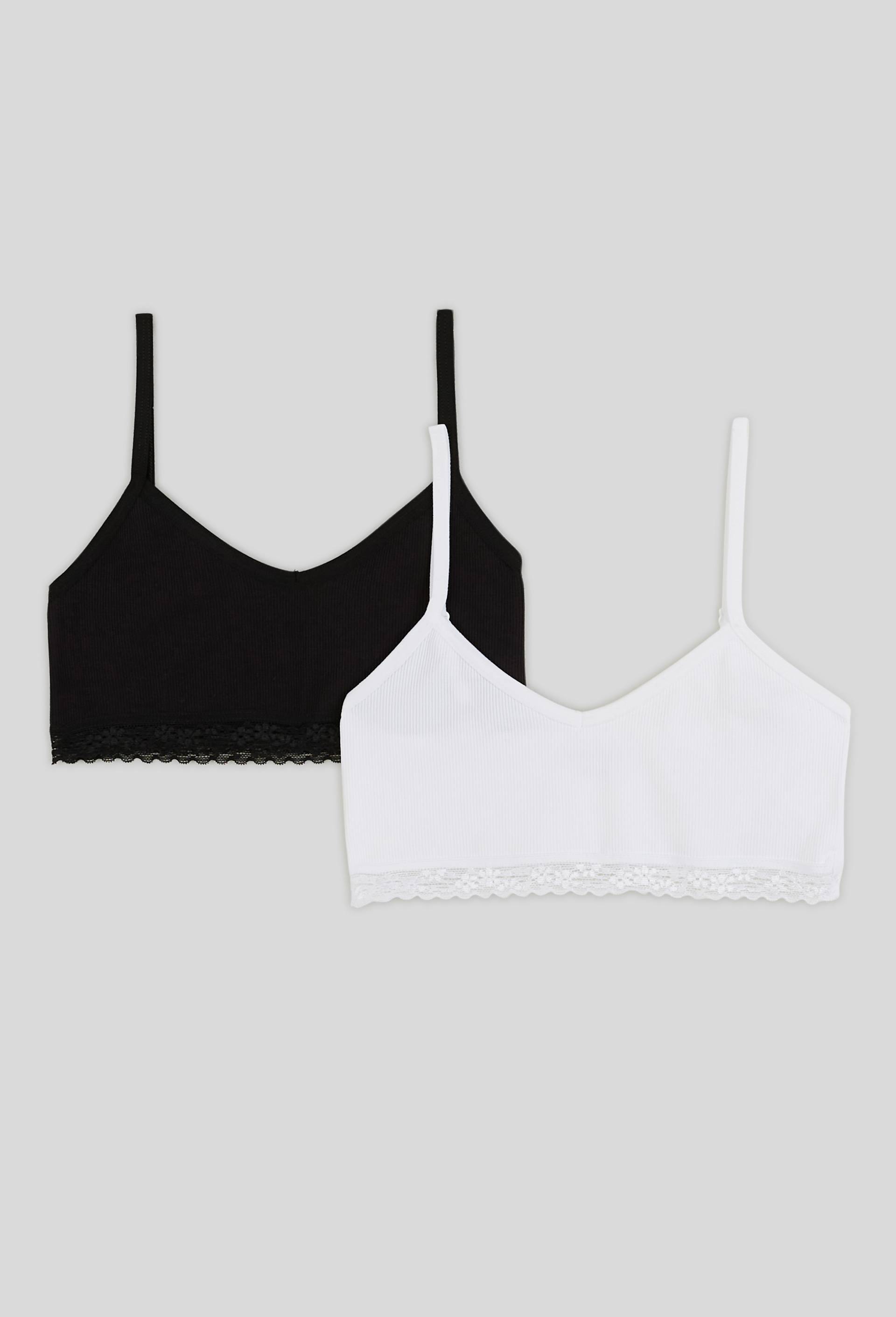 Lot de 2 brassi&egrave;res unies sans couture, Noir, large image number 0