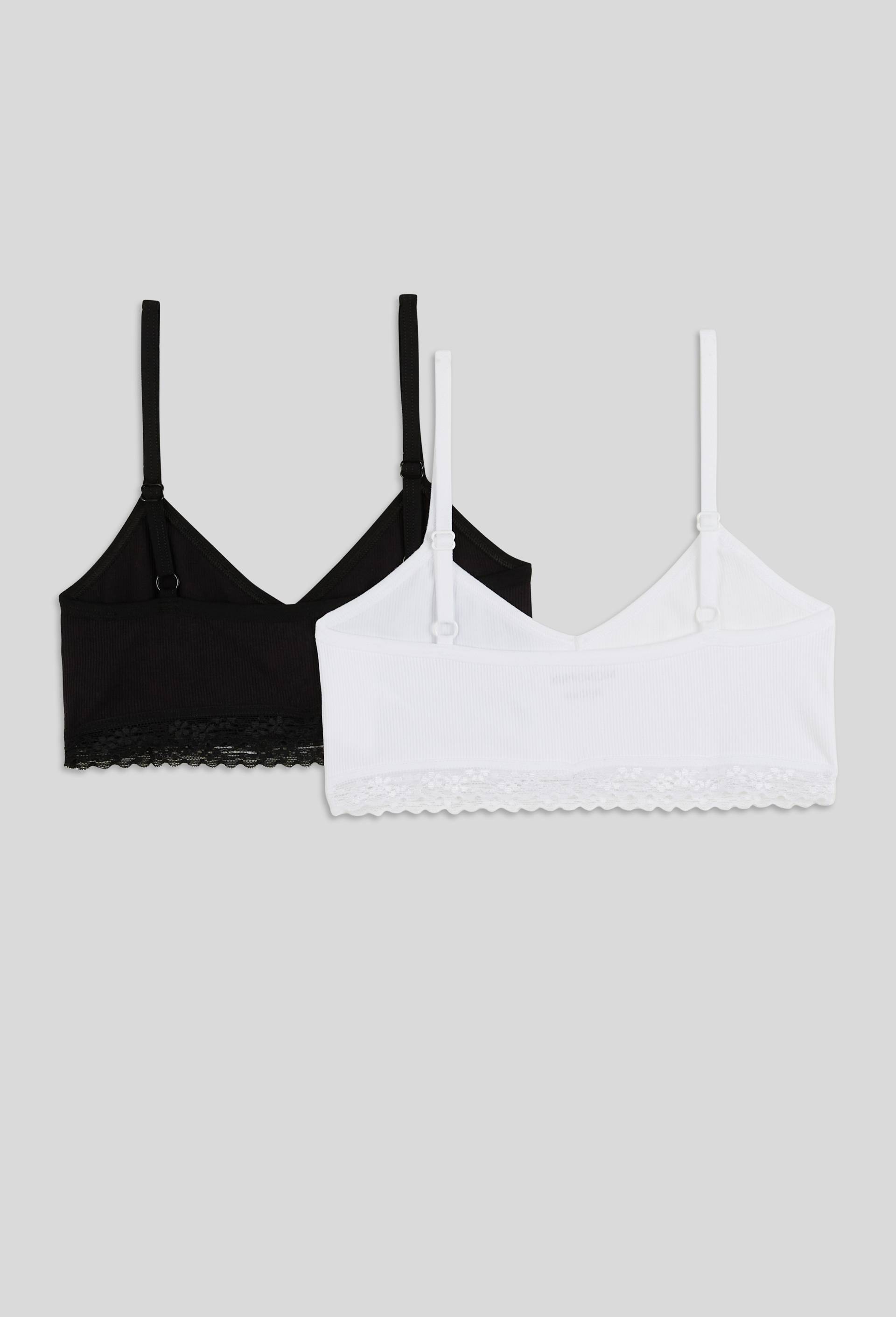 Lot de 2 brassi&egrave;res unies sans couture, Noir, large image number 1