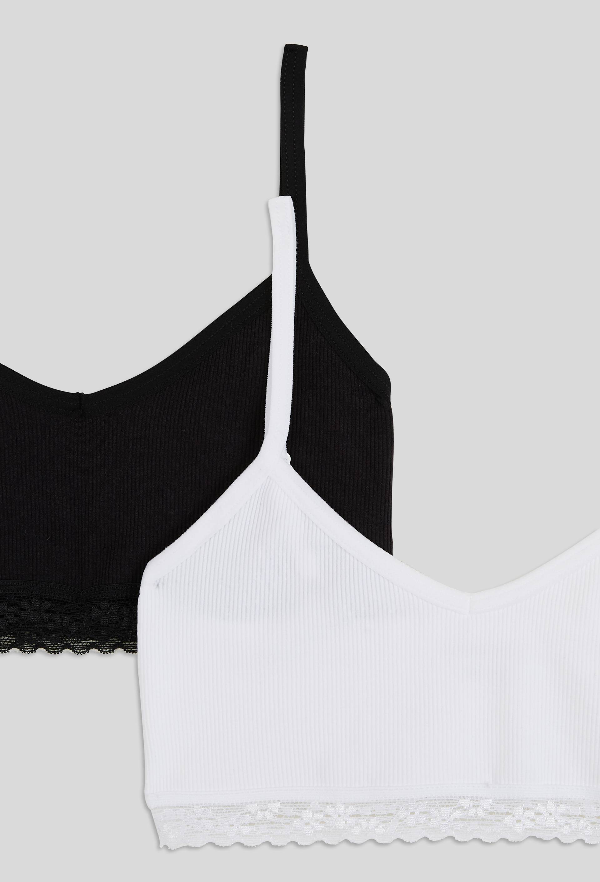 Lot de 2 brassi&egrave;res unies sans couture, Noir, large image number 2