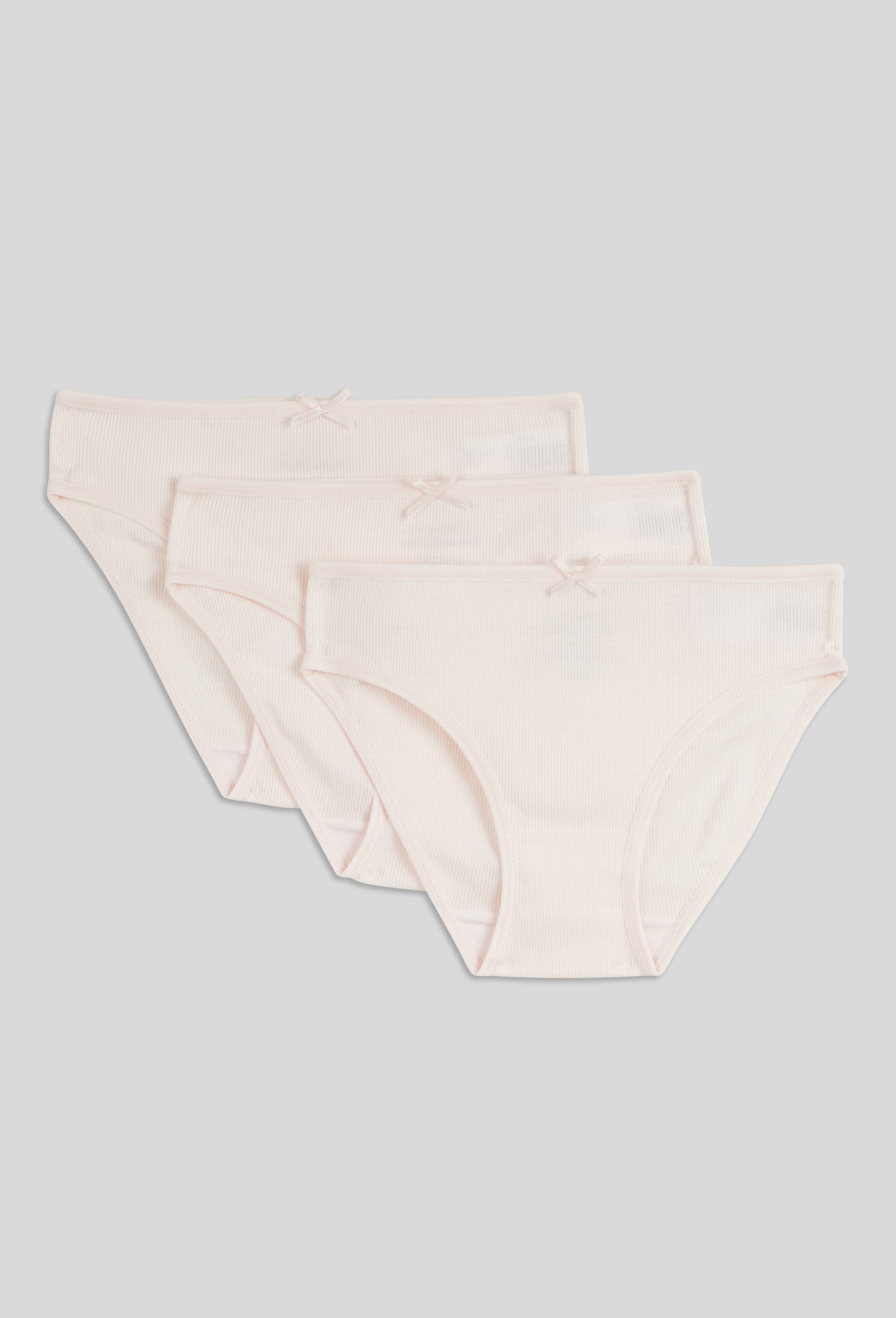 Lot de 3 culottes unies en coton BIO GOTS, Rose clair, large image number 0