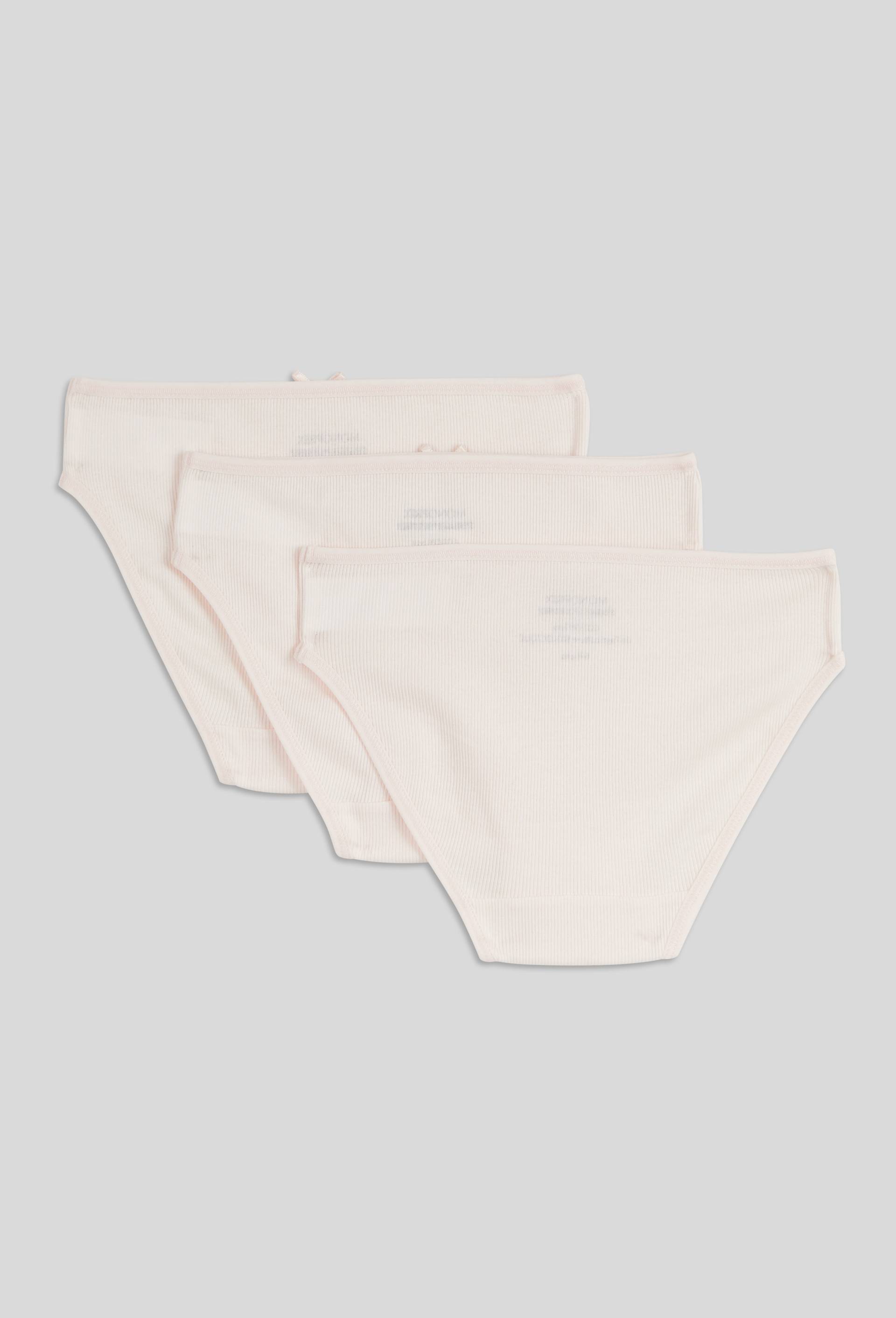 Lot de 3 culottes unies en coton BIO GOTS, Rose clair, large image number 1