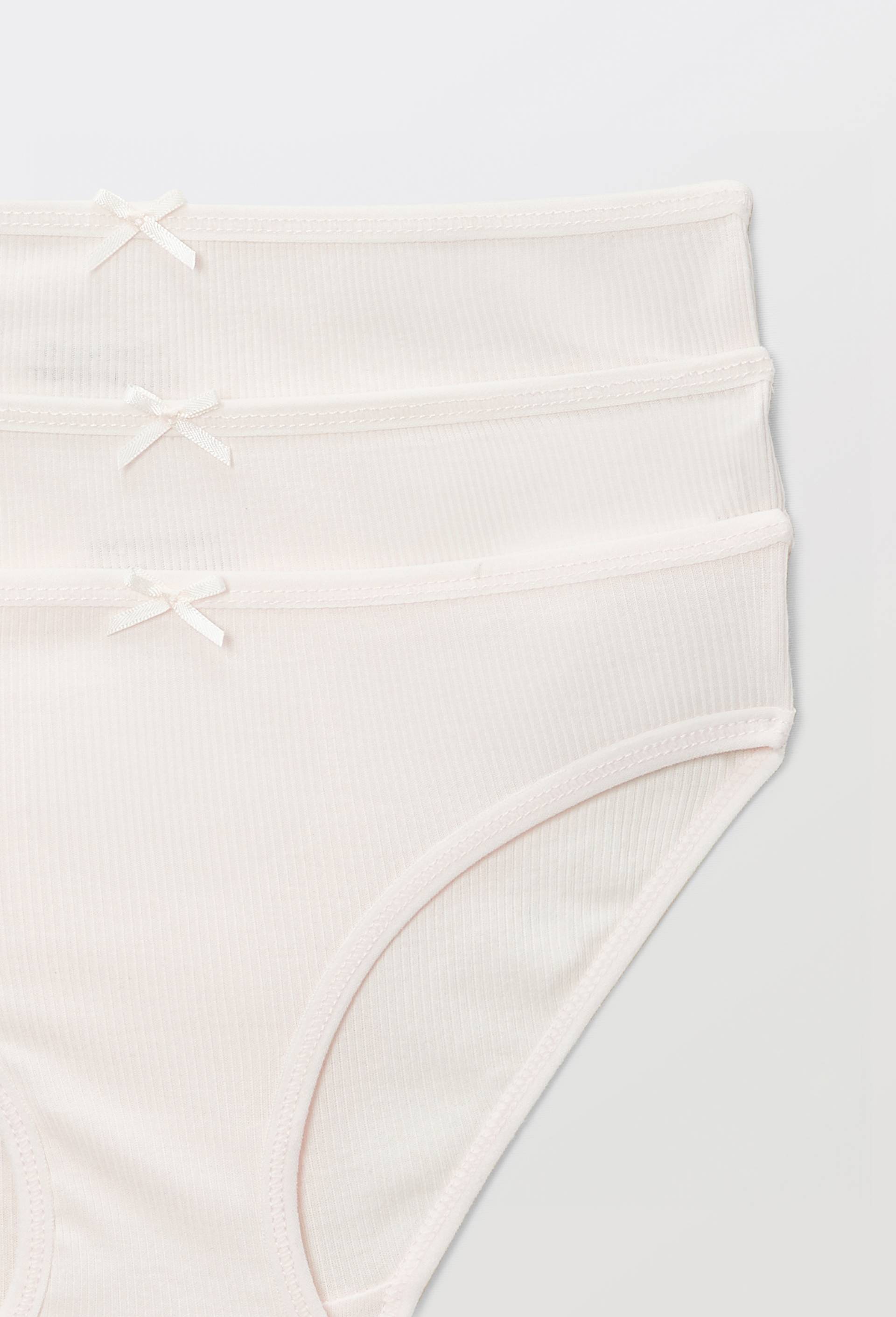 Lot de 3 culottes unies en coton BIO GOTS, Rose clair, large image number 2