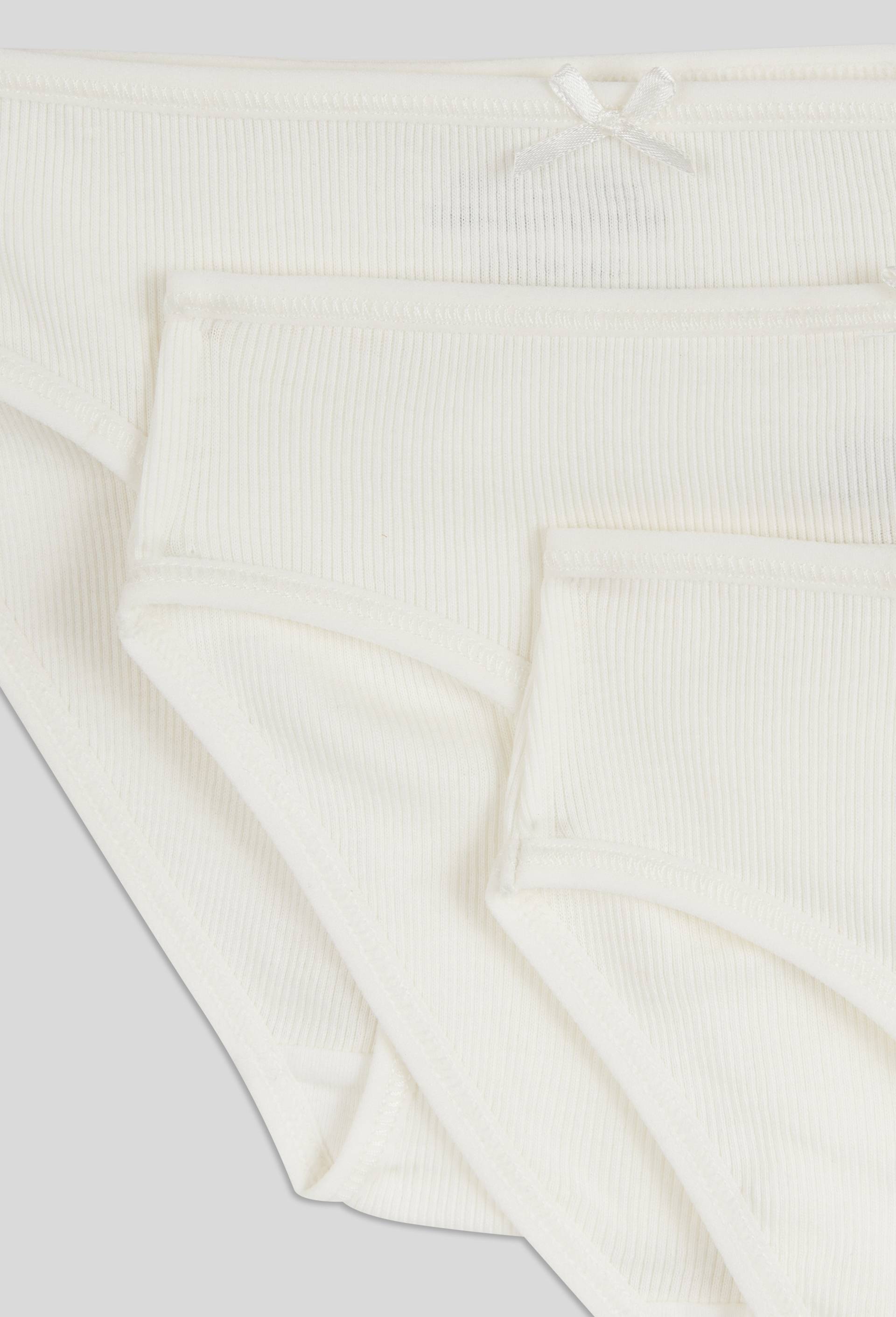 Lot de 3 culottes unies en coton BIO GOTS, Blanc, large image number 2