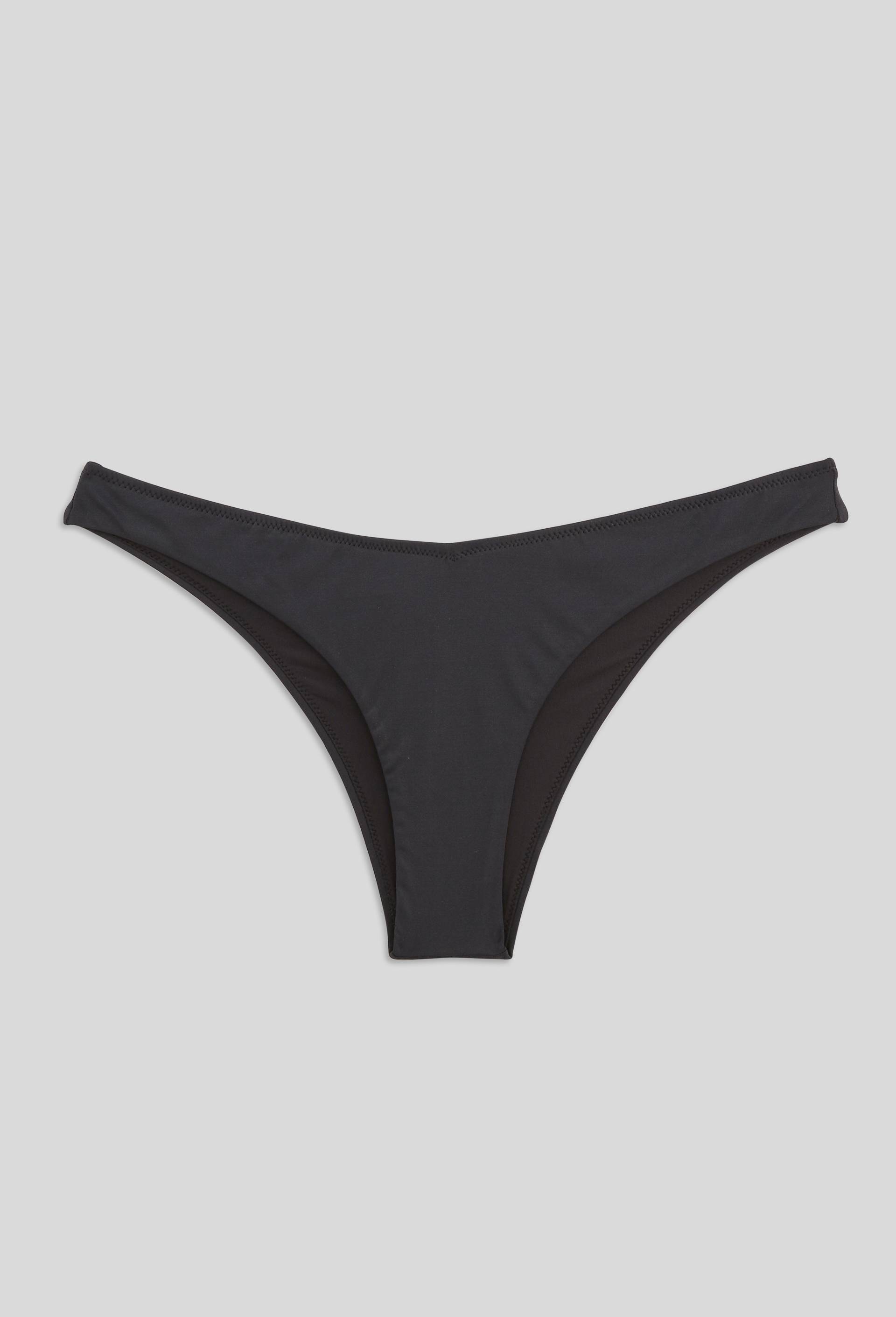 Bas de maillot de bain tanga, mati&egrave;re recycl&eacute;e, Noir, large image number 2