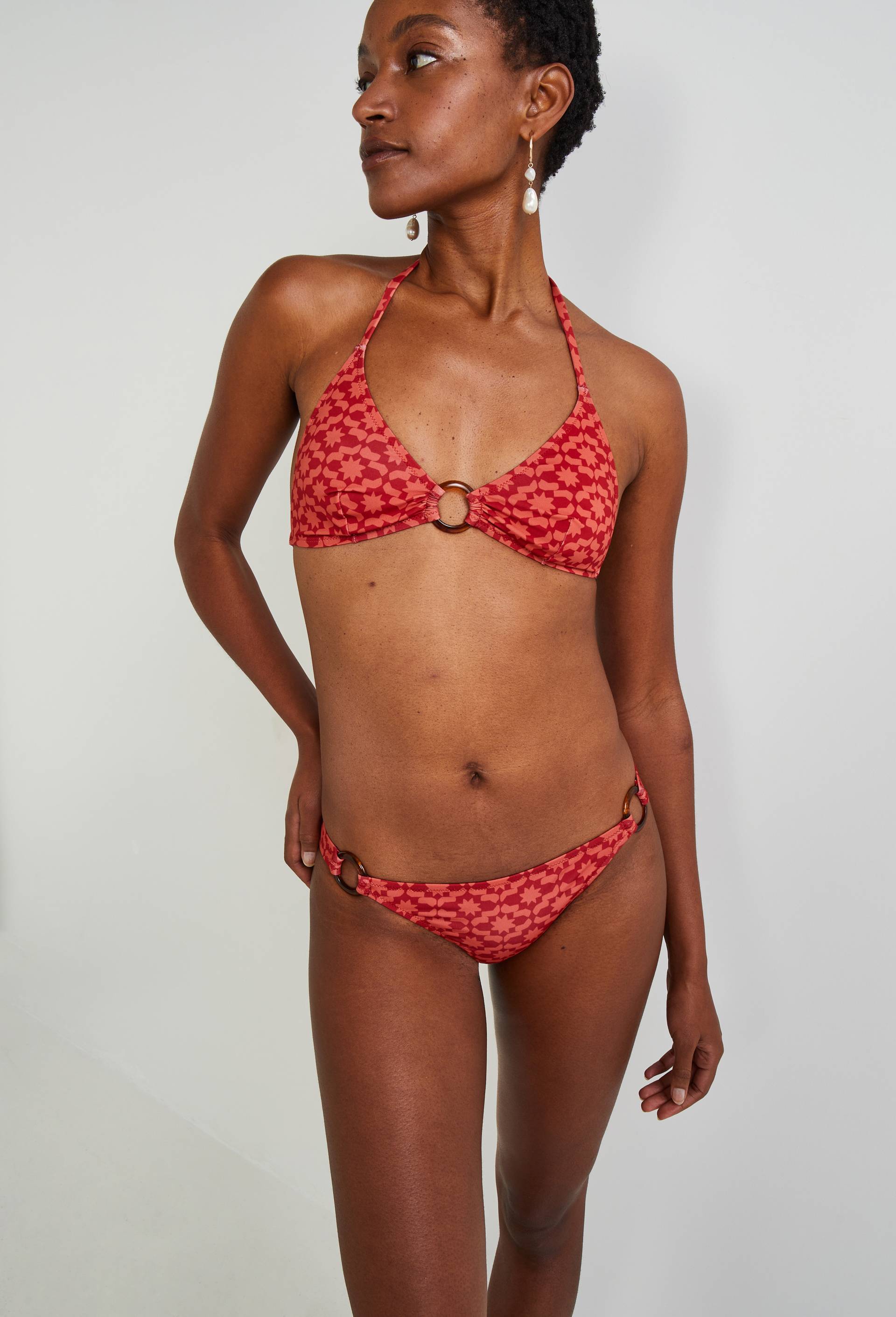 Bas de maillot de bain FIDJI, mati&egrave;re recycl&eacute;e, Orange fonc&eacute;, large image number 0
