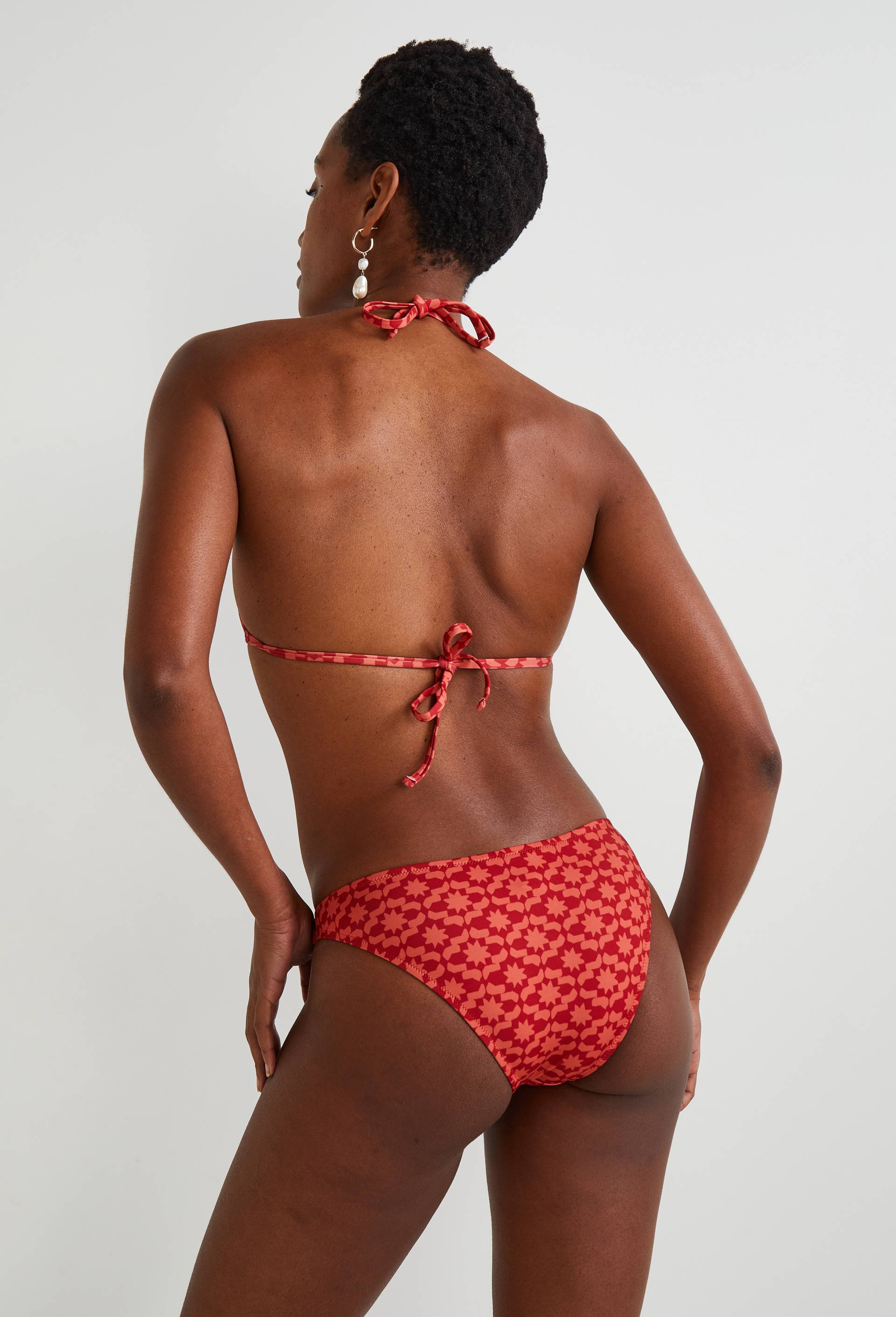 Bas de maillot de bain FIDJI, mati&egrave;re recycl&eacute;e, Orange fonc&eacute;, large image number 1