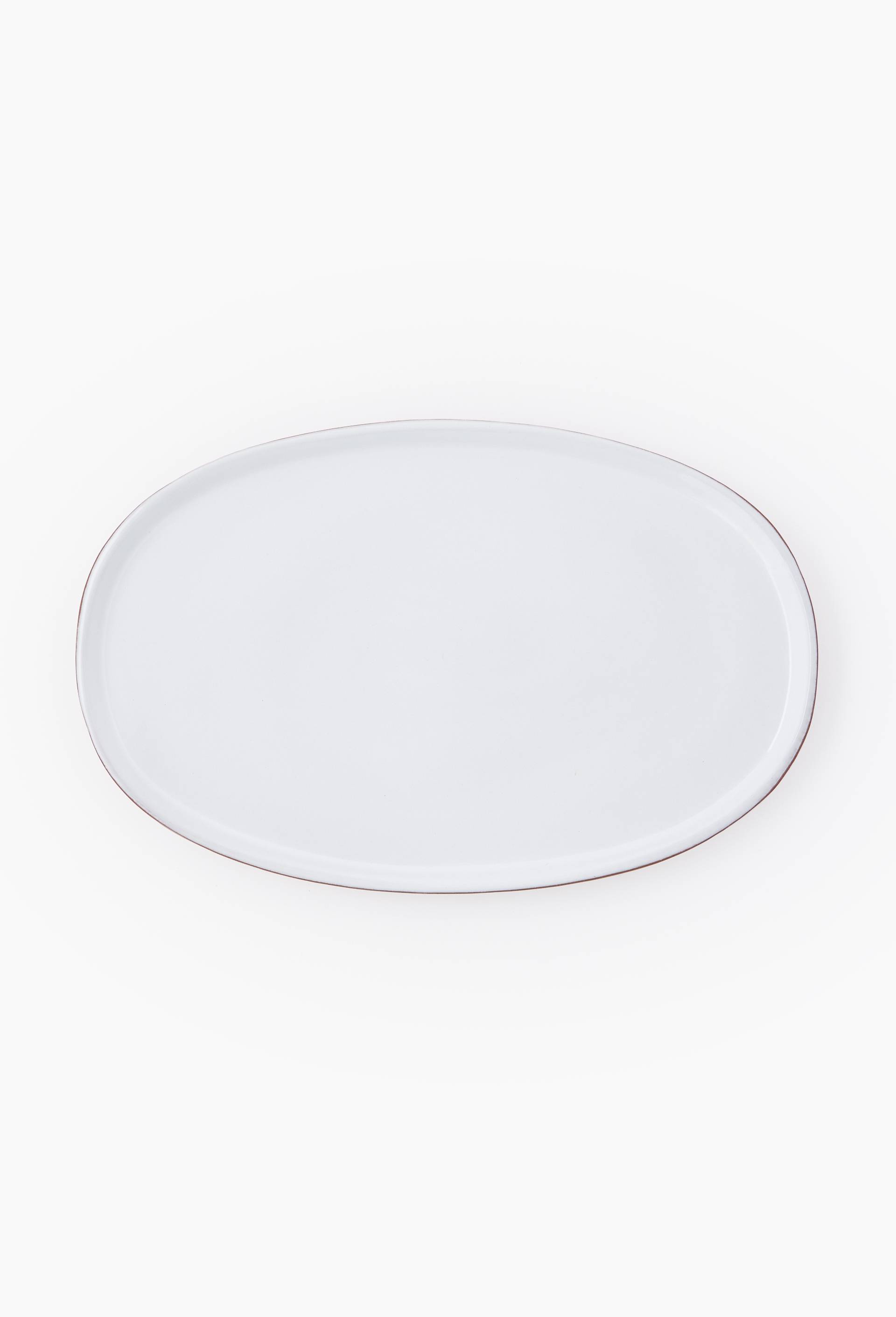 Plat ovale, 29 cm, Blanc, large image number 0