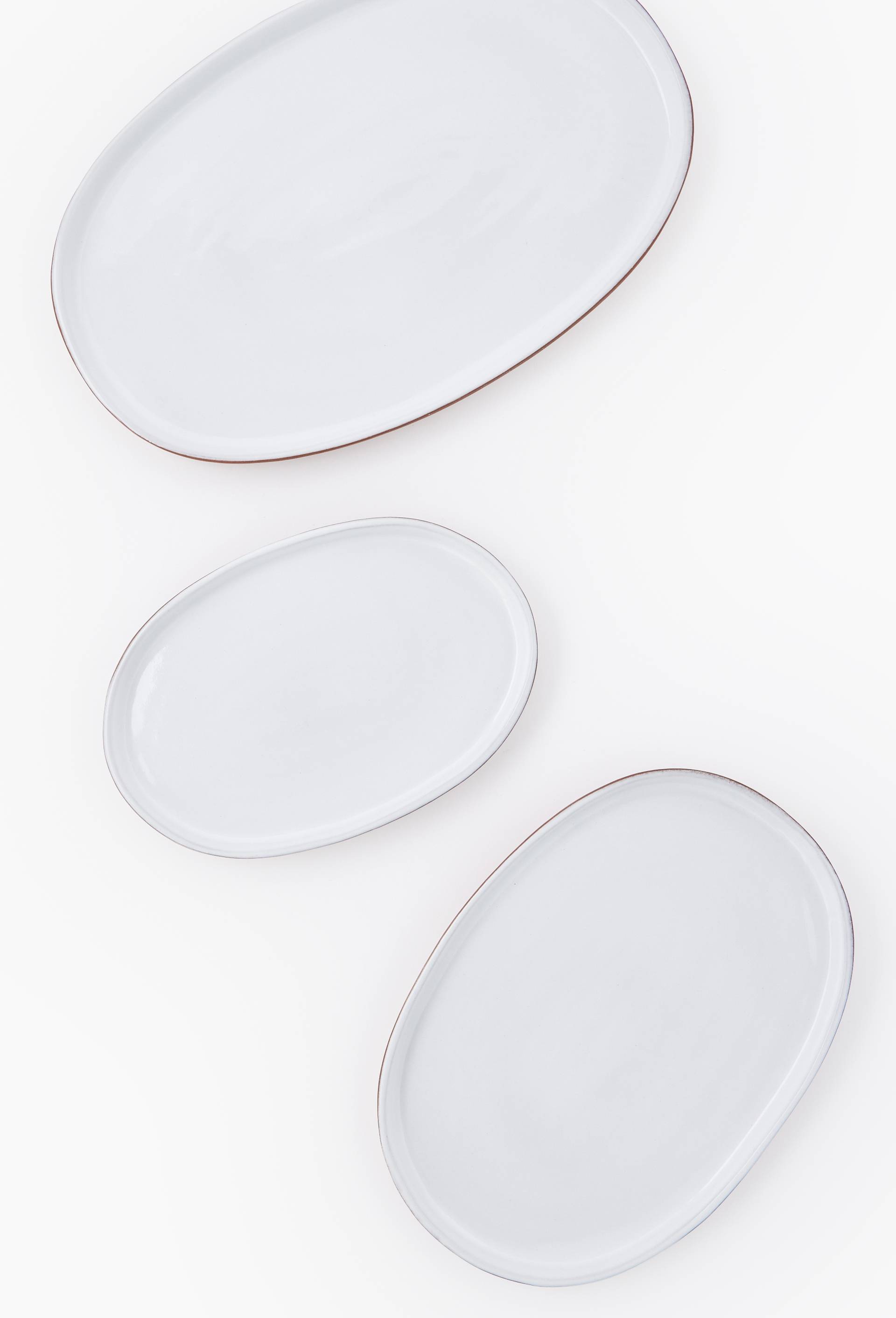 Plat ovale, 29 cm, Blanc, large image number 1