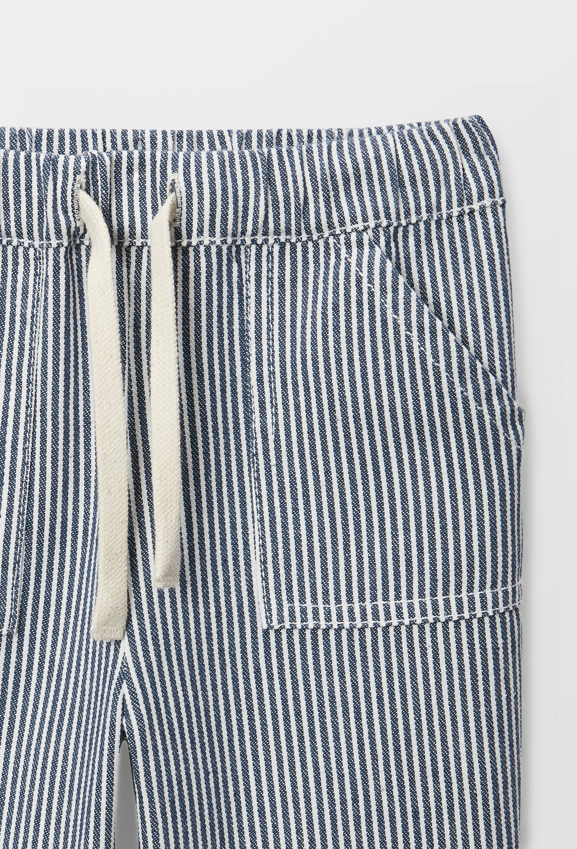 Pantalon taille &eacute;lastique ray&eacute; en coton BIO GOTS, Bleu fonc&eacute;, large image number 2