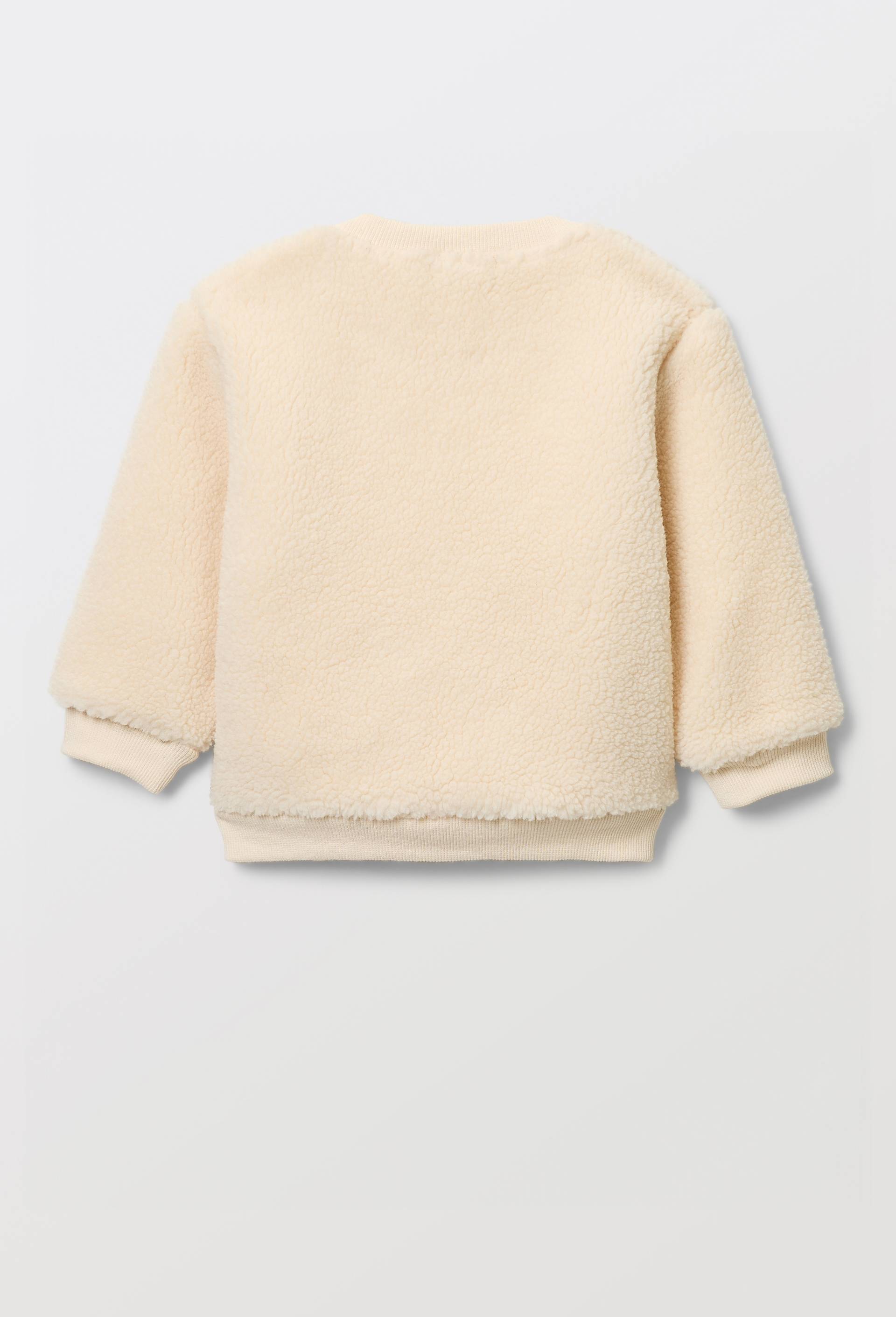 Pull uni en sherpa, Beige clair, large image number 2