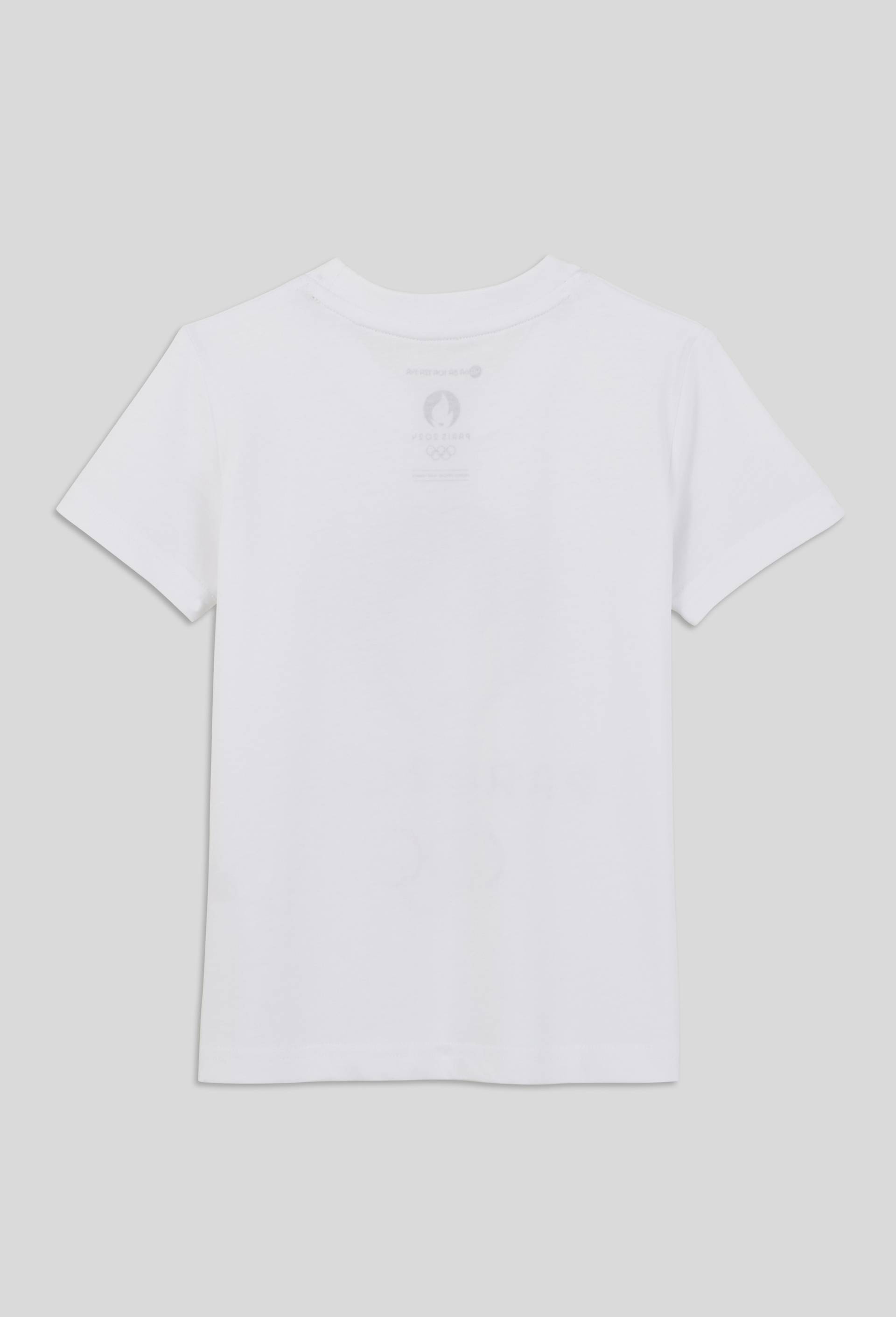 T-shirt manches courtes sous licence paris 2024 en coton BIO, Blanc, large image number 1