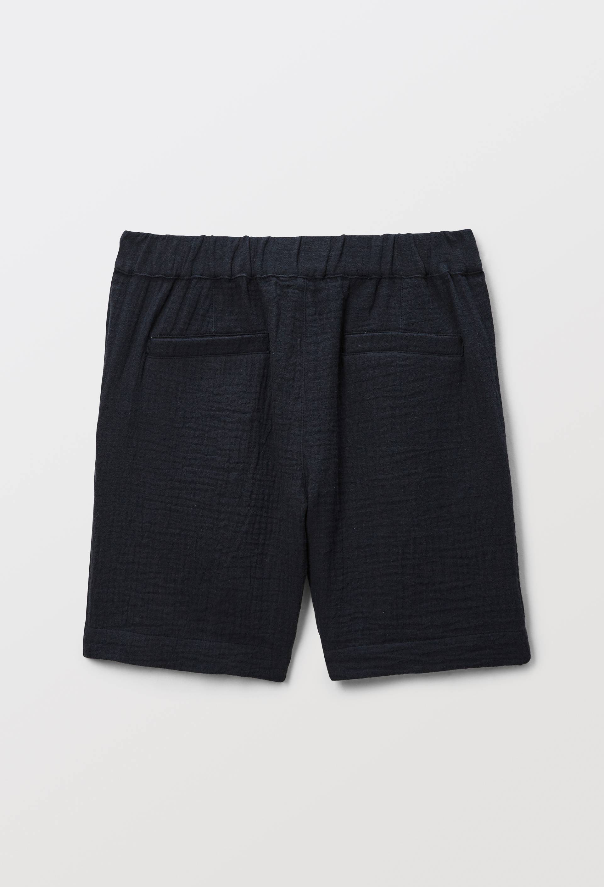 Short uni en gaze de coton BIO GOTS, Bleu fonc&eacute;, large image number 2