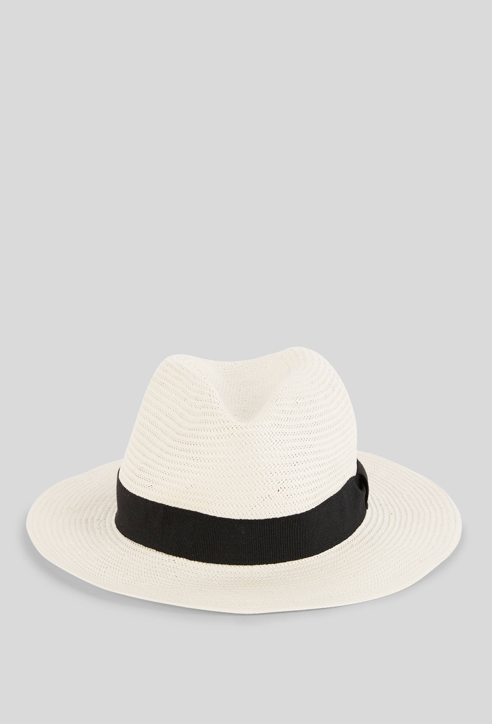 Chapeau forme panama, Ecru, large image number 0