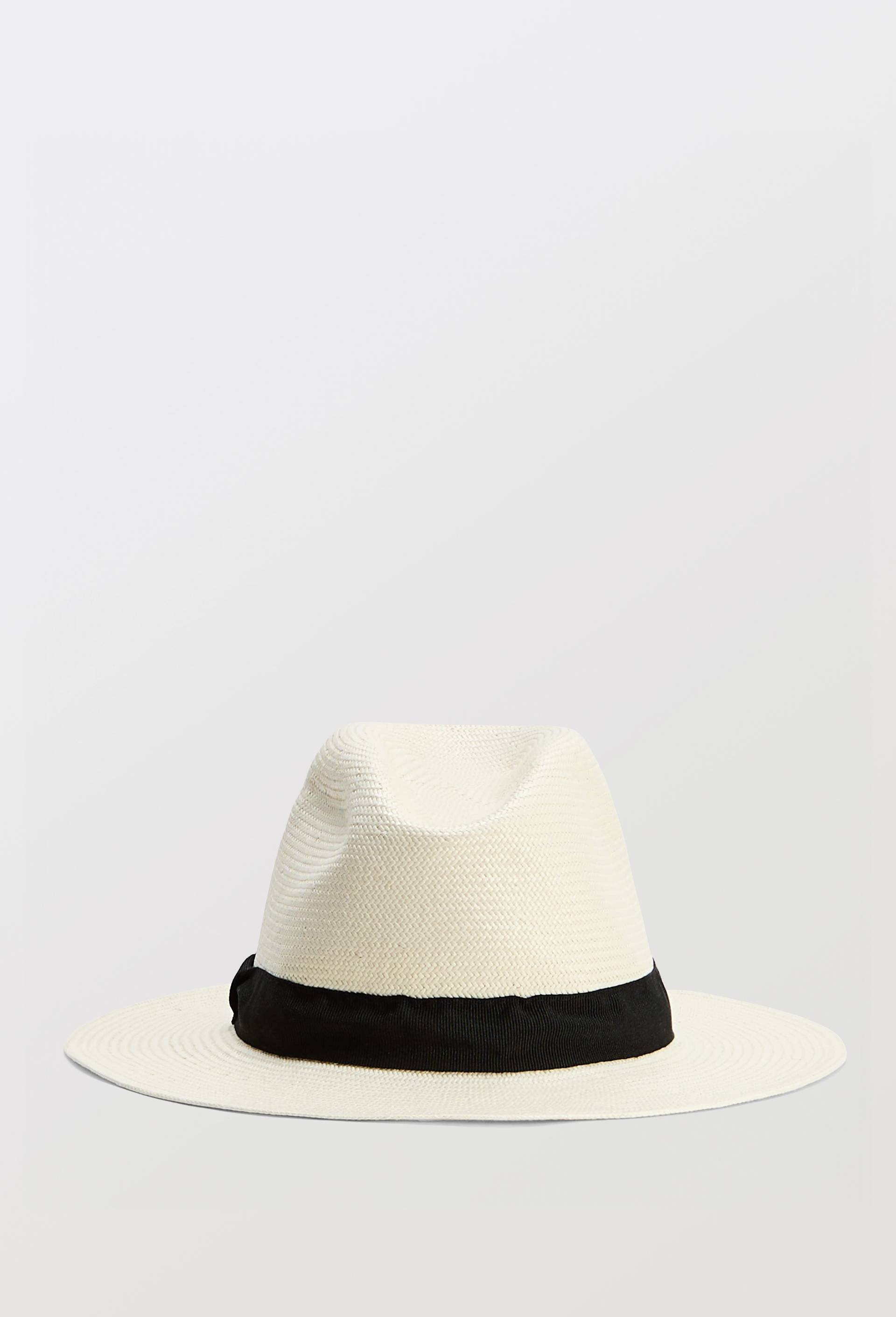 Chapeau forme panama, Ecru, large image number 0
