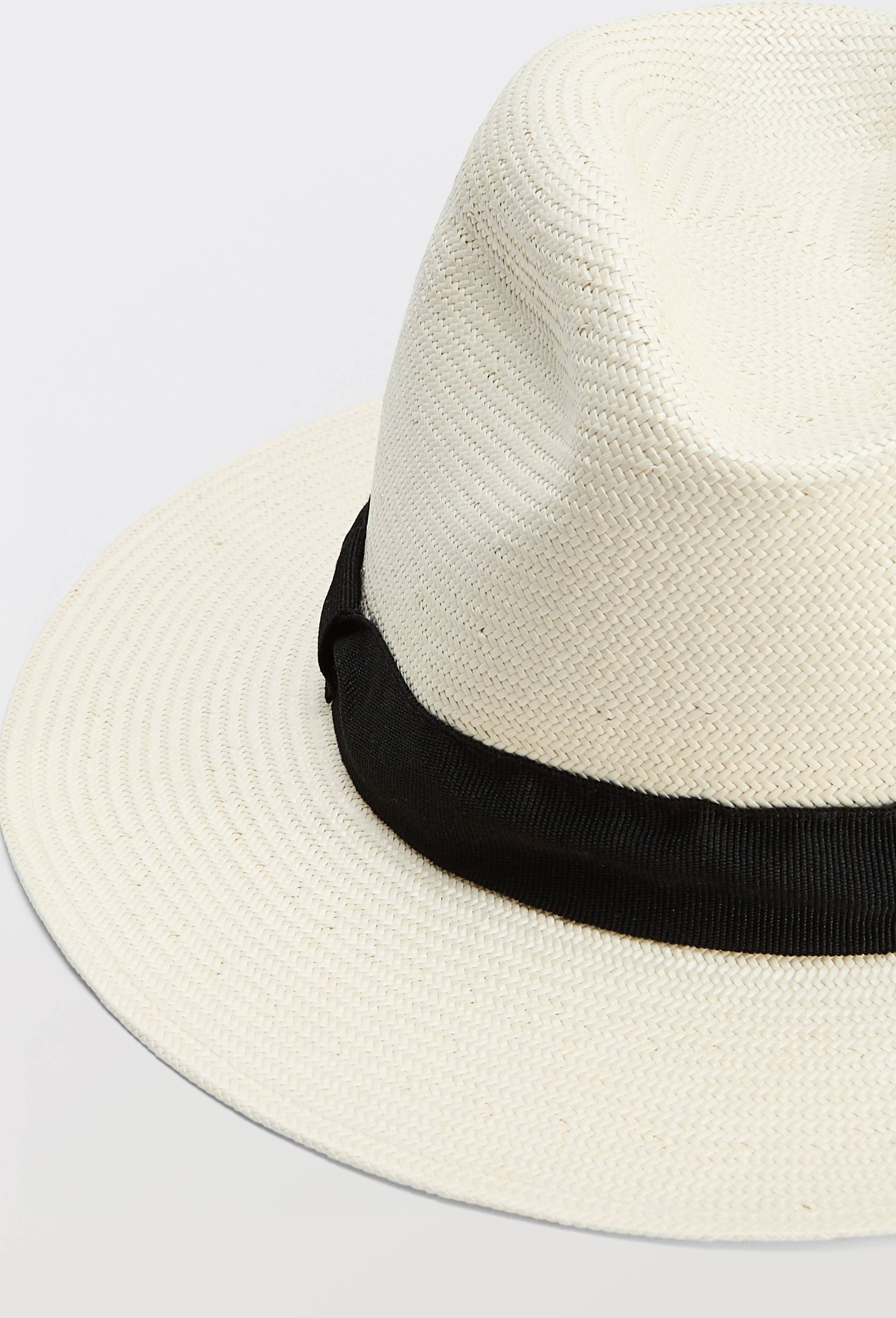 Chapeau forme panama, Ecru, large image number 1.0