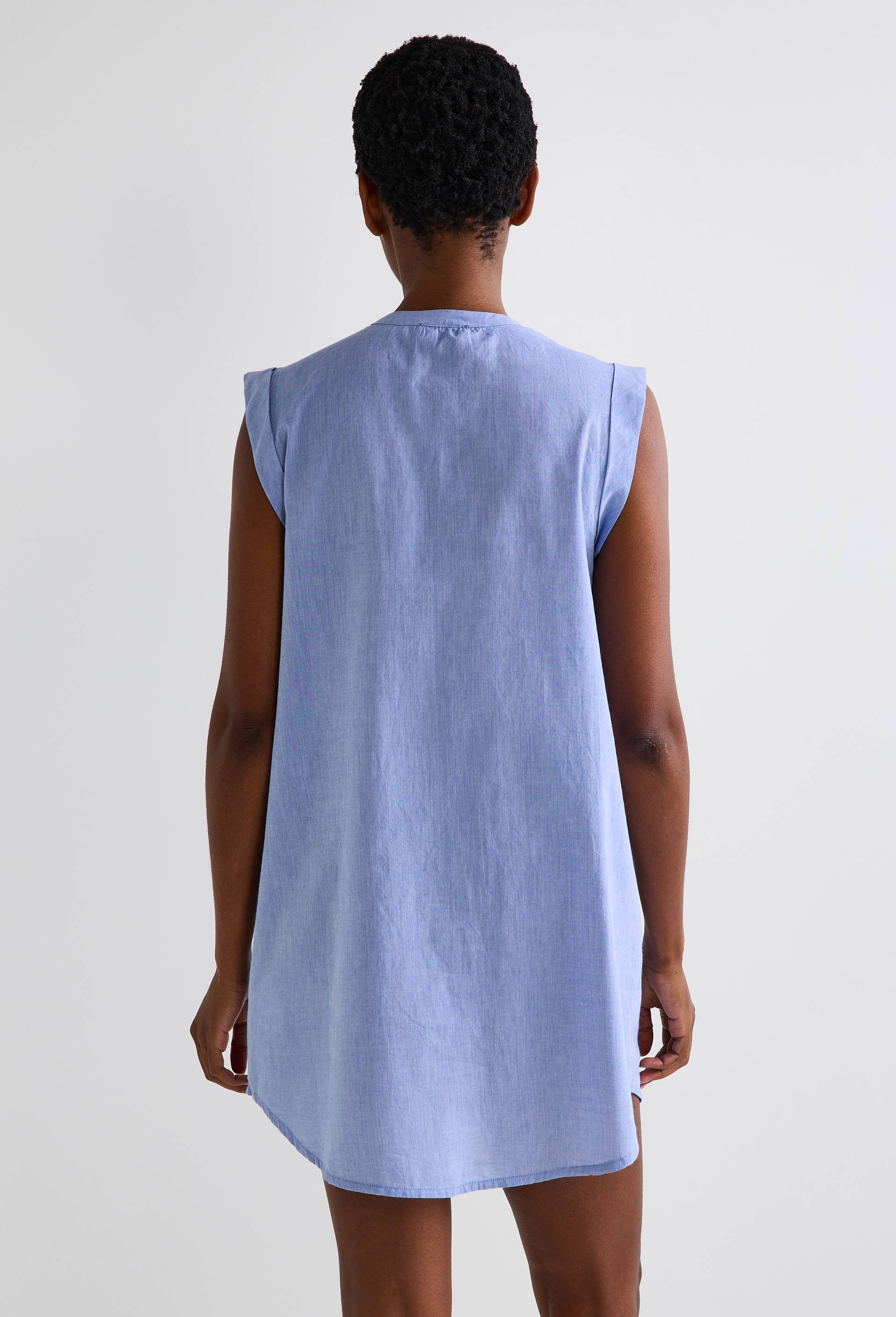 Chemise de nuit sans manches en coton BIO GOTS, Bleu clair, large image number 1.0