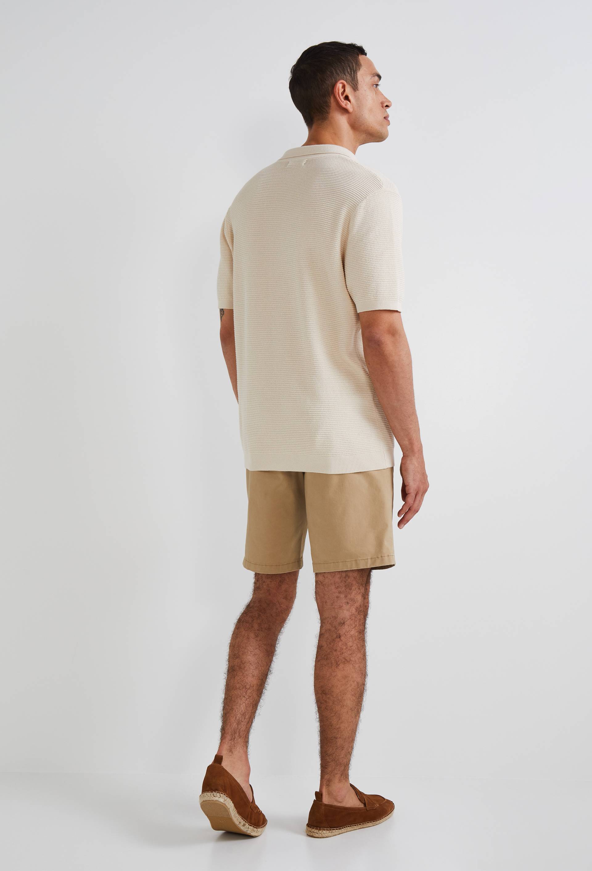 Bermuda straight en coton GOTS, Beige, large image number 1