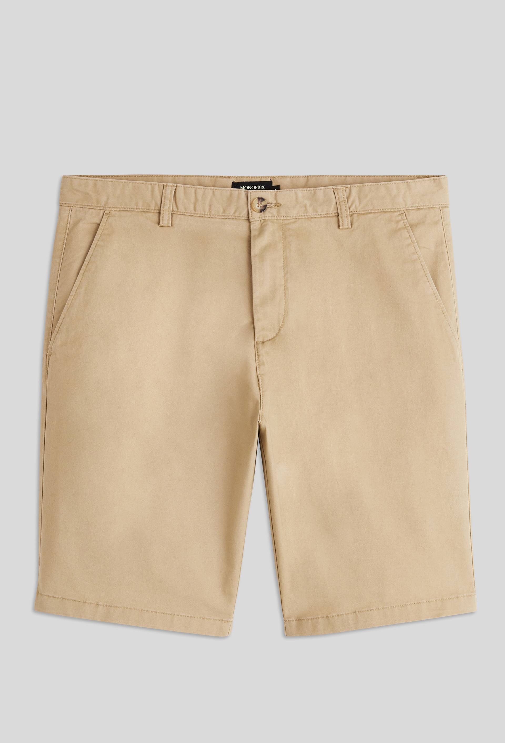 Bermuda straight en coton GOTS, Beige, large image number 2