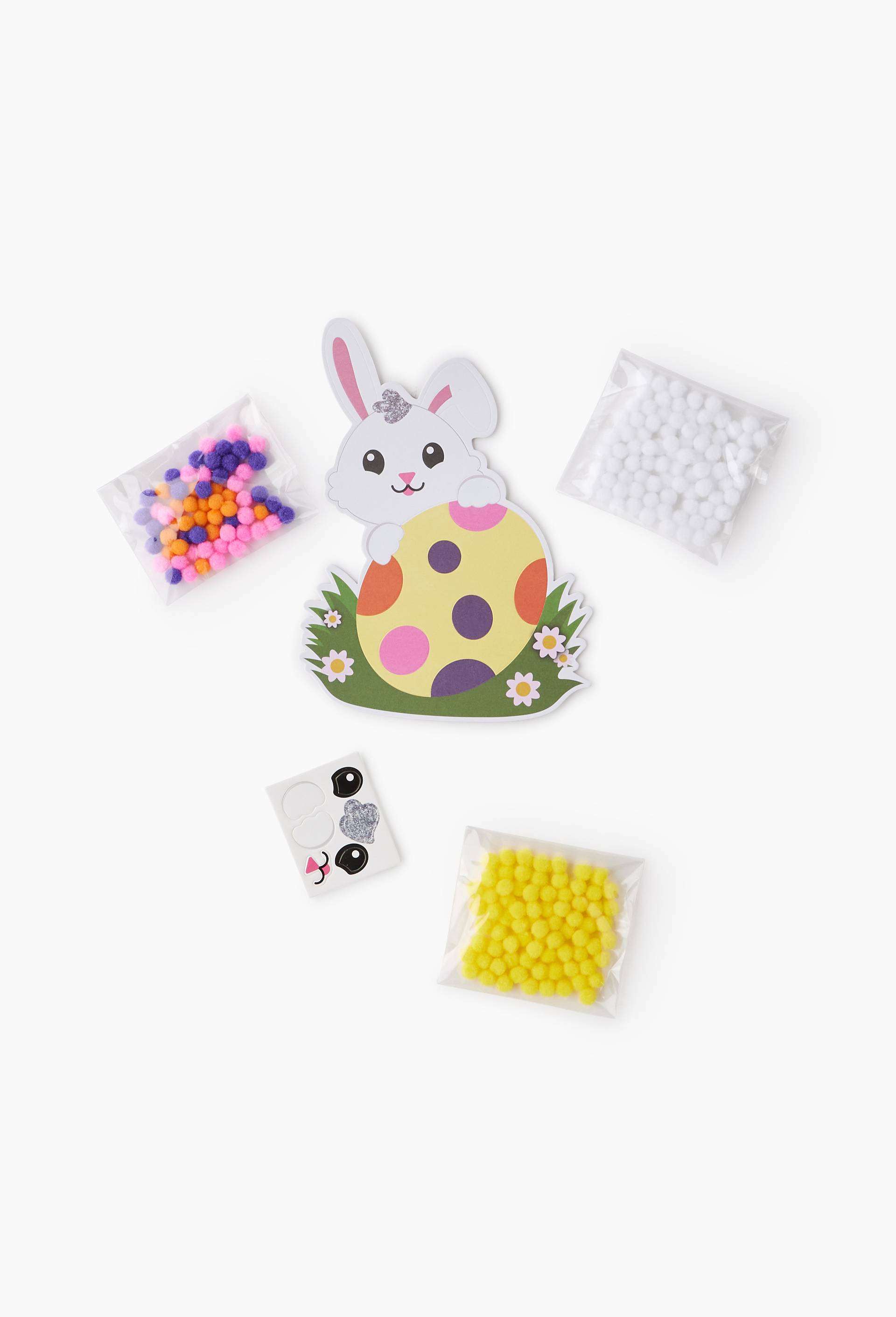 Kit lapin pompons, Multicolore, large image number 0