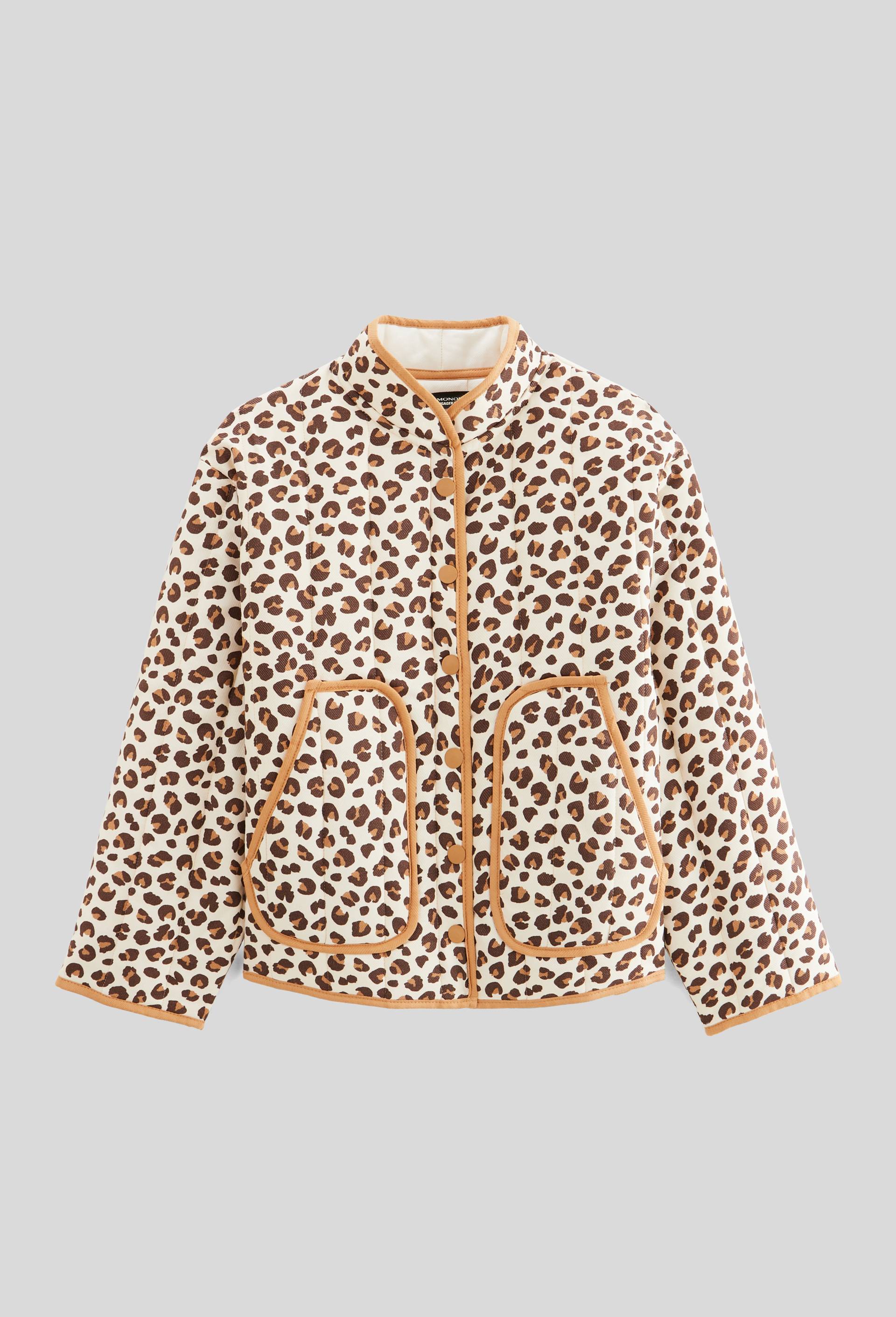 Veste imprim&eacute;e matelass&eacute;e, Beige clair, large image number 1.0