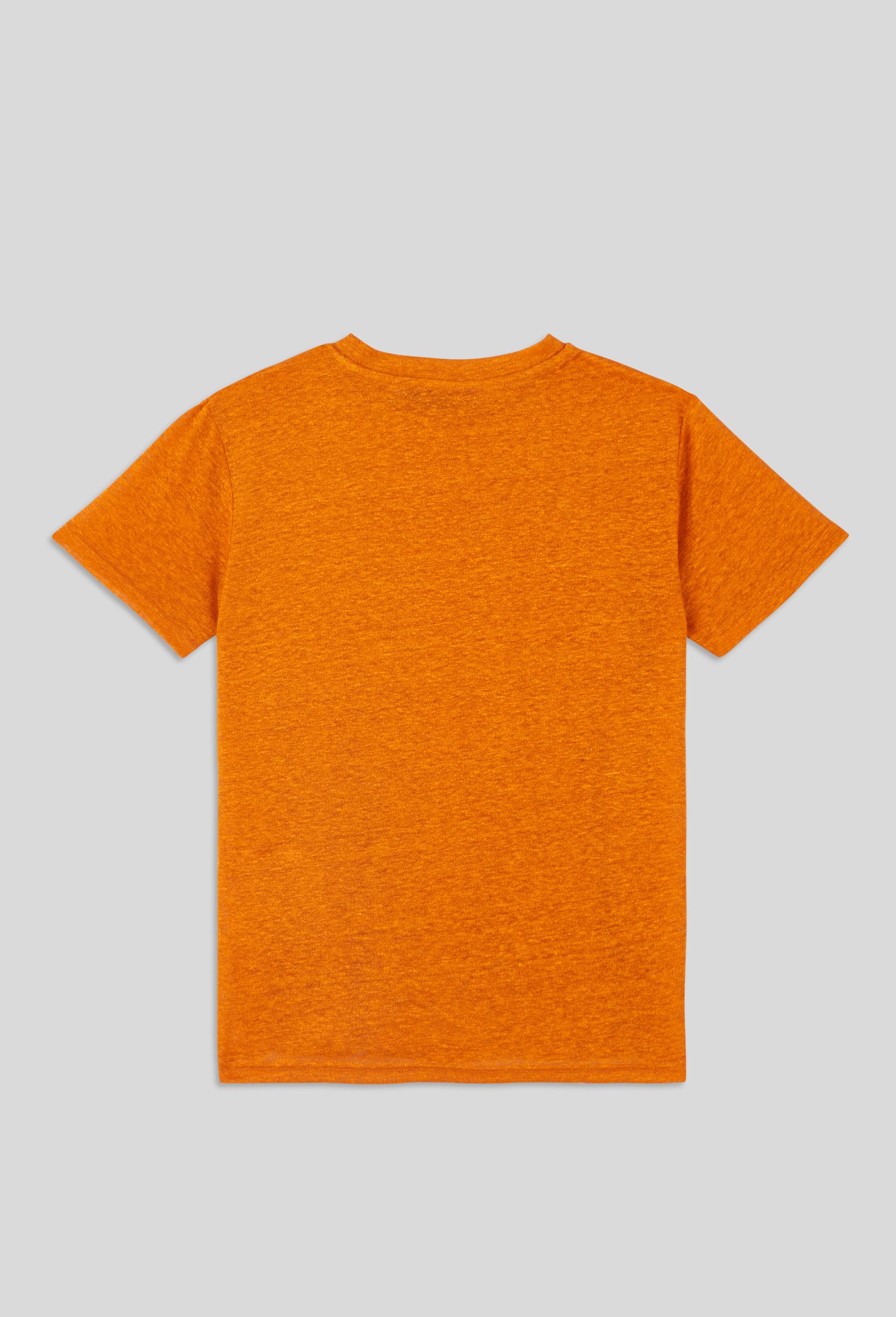 T-shirt manche courtes en lin, Orange, large image number 2