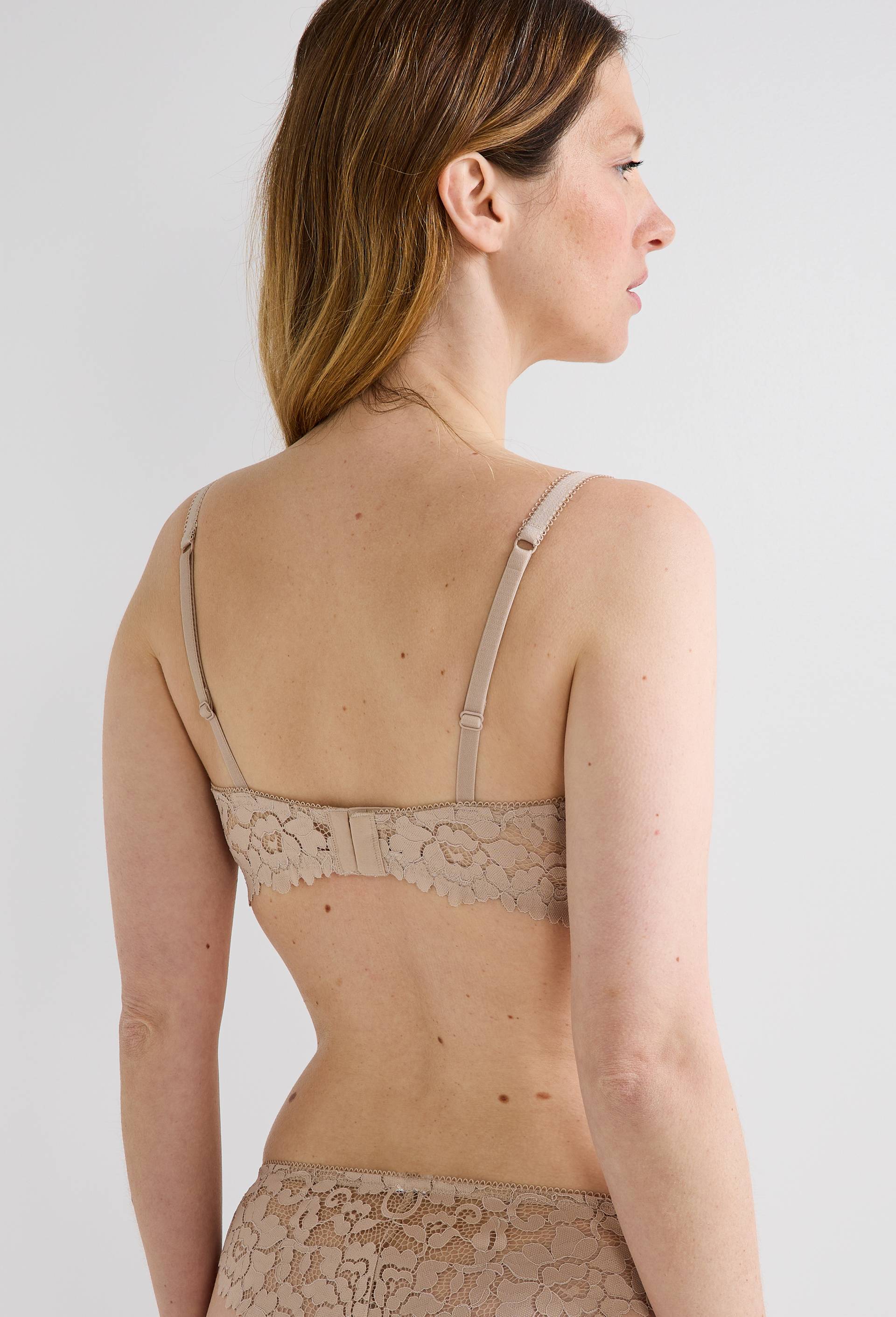 Bandeau armatur&eacute; CAMILLE en dentelle, Beige, large image number 1