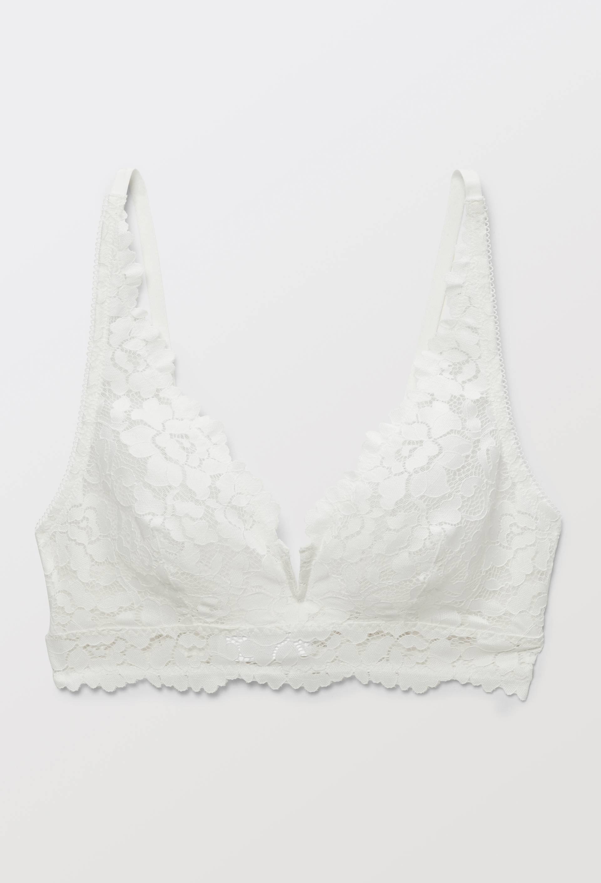 Soutien-gorge triangle foulard CAMILLE en dentelle, Ecru, large image number 2